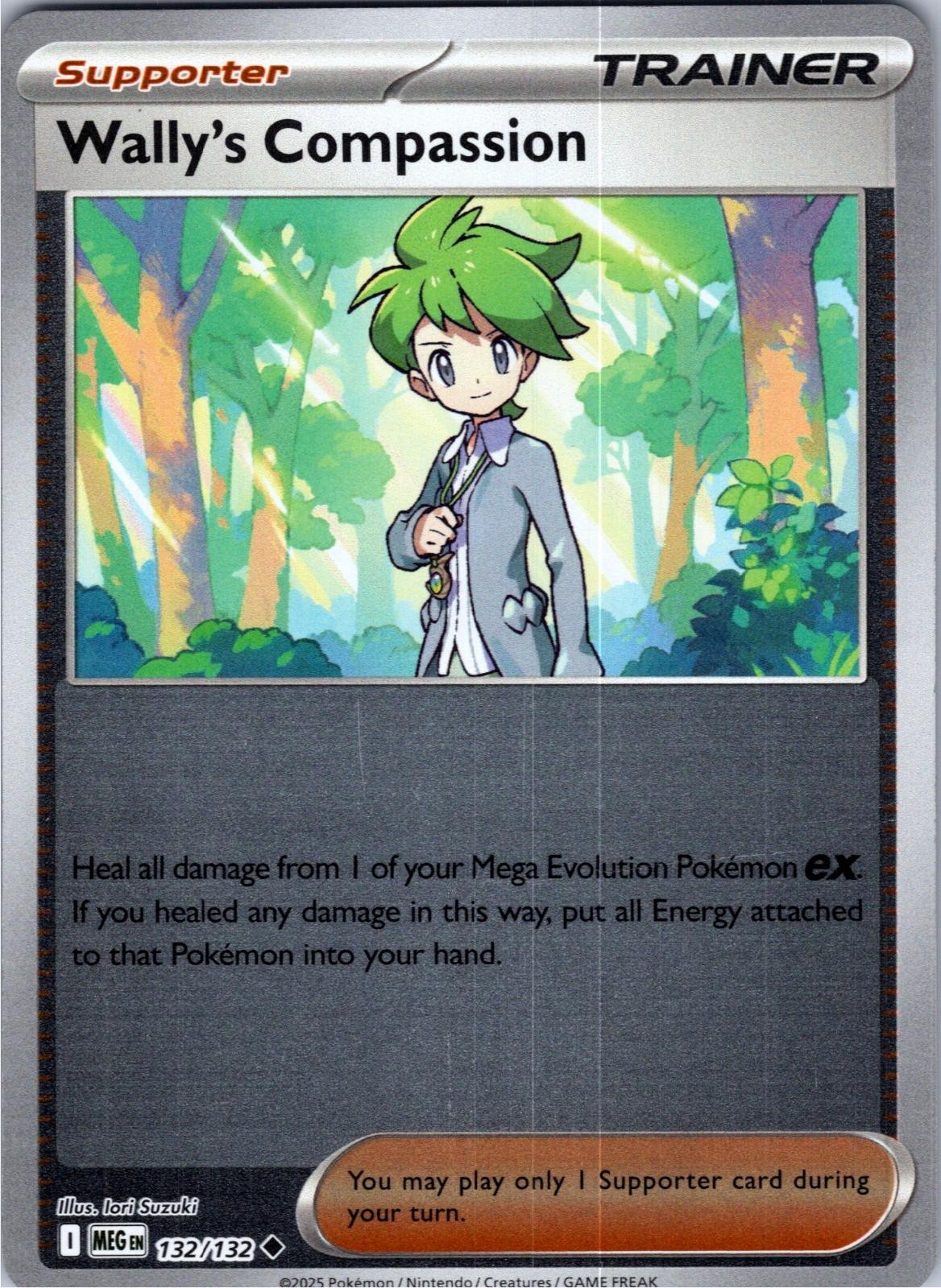 Wally's Compassion 132/132 Uncommon Mega Evolution Pokemon Lightly Played