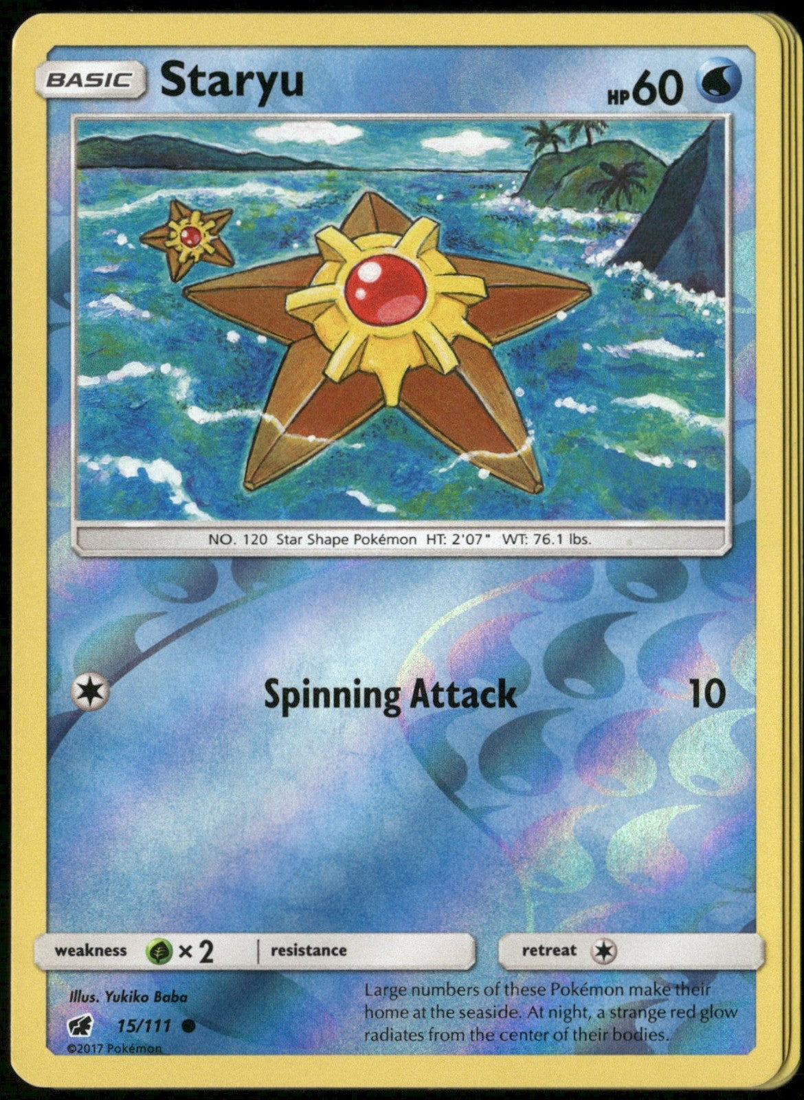 Staryu Reverse Holo Common SM - Crimson Invasion 15/111 NM