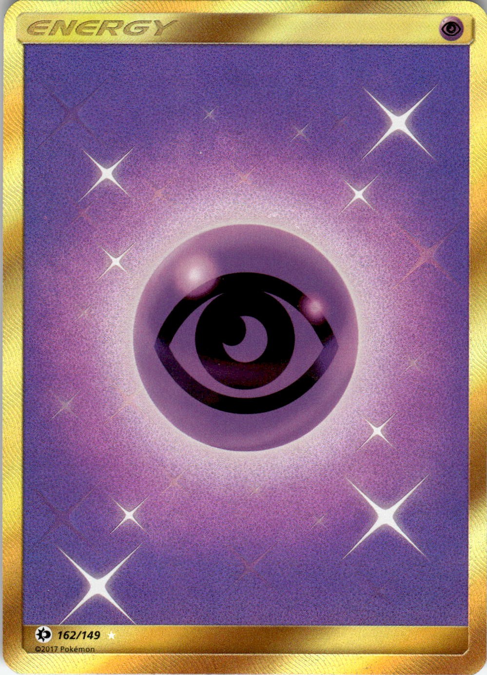 2017 POKEMON PSYCHIC ENERGY (SECRET) 162/149 HOLO SECRET RARE SM BASE SET NM/LP