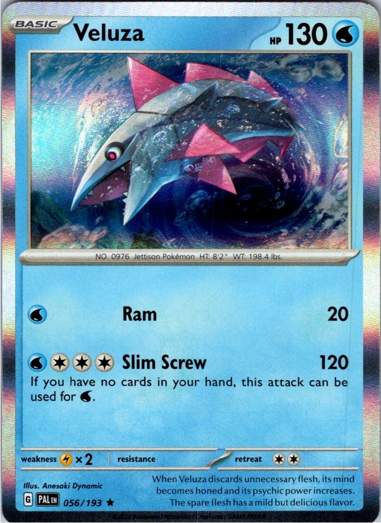 Veluza 056/193 Rare Paldea Evolved Pokemon Holo Near Mint