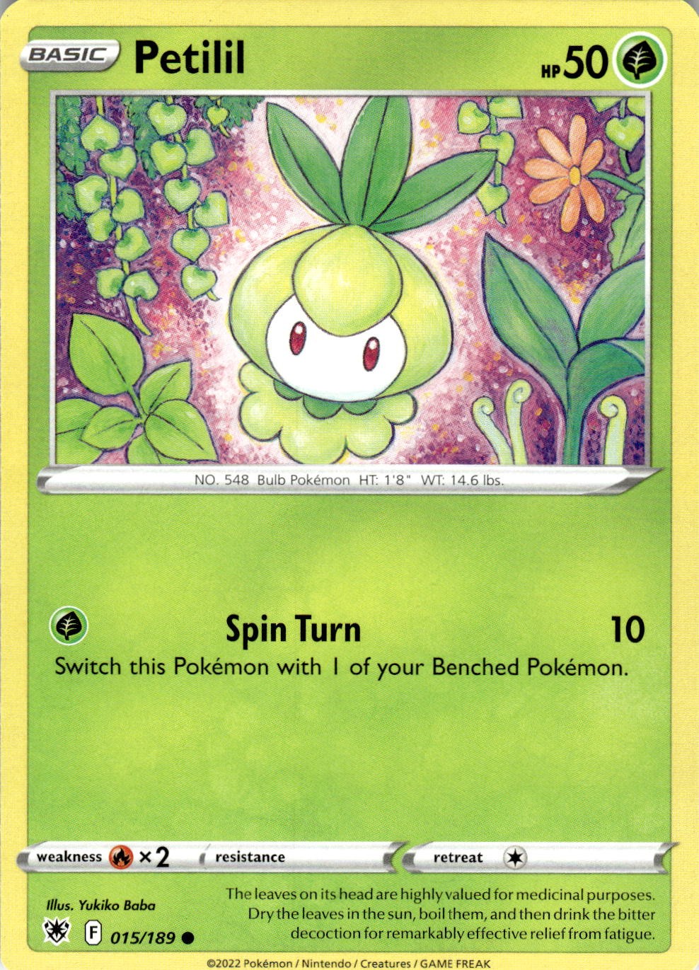 Petilil 015/189 Common Astral Radiance Pokemon Near Mint