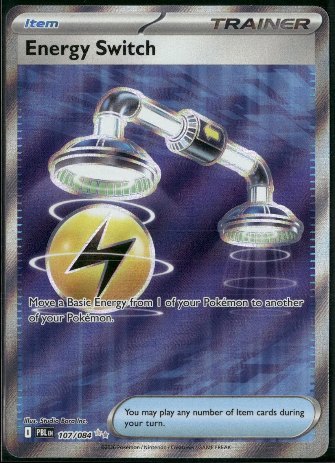 Energy Switch Holo Ultra Rare ME05: Pitch Black 107/084 NM