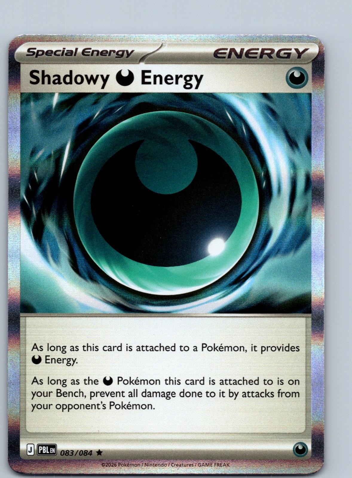 Shadowy Darkness Energy 083/084 Holo Rare Pitch Black Pokemon Near Mint