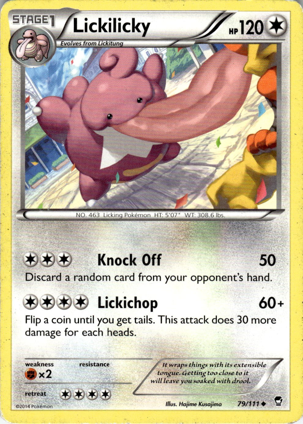 Lickilicky 79/111 Uncommon Furious Fists Pokemon Lightly Played