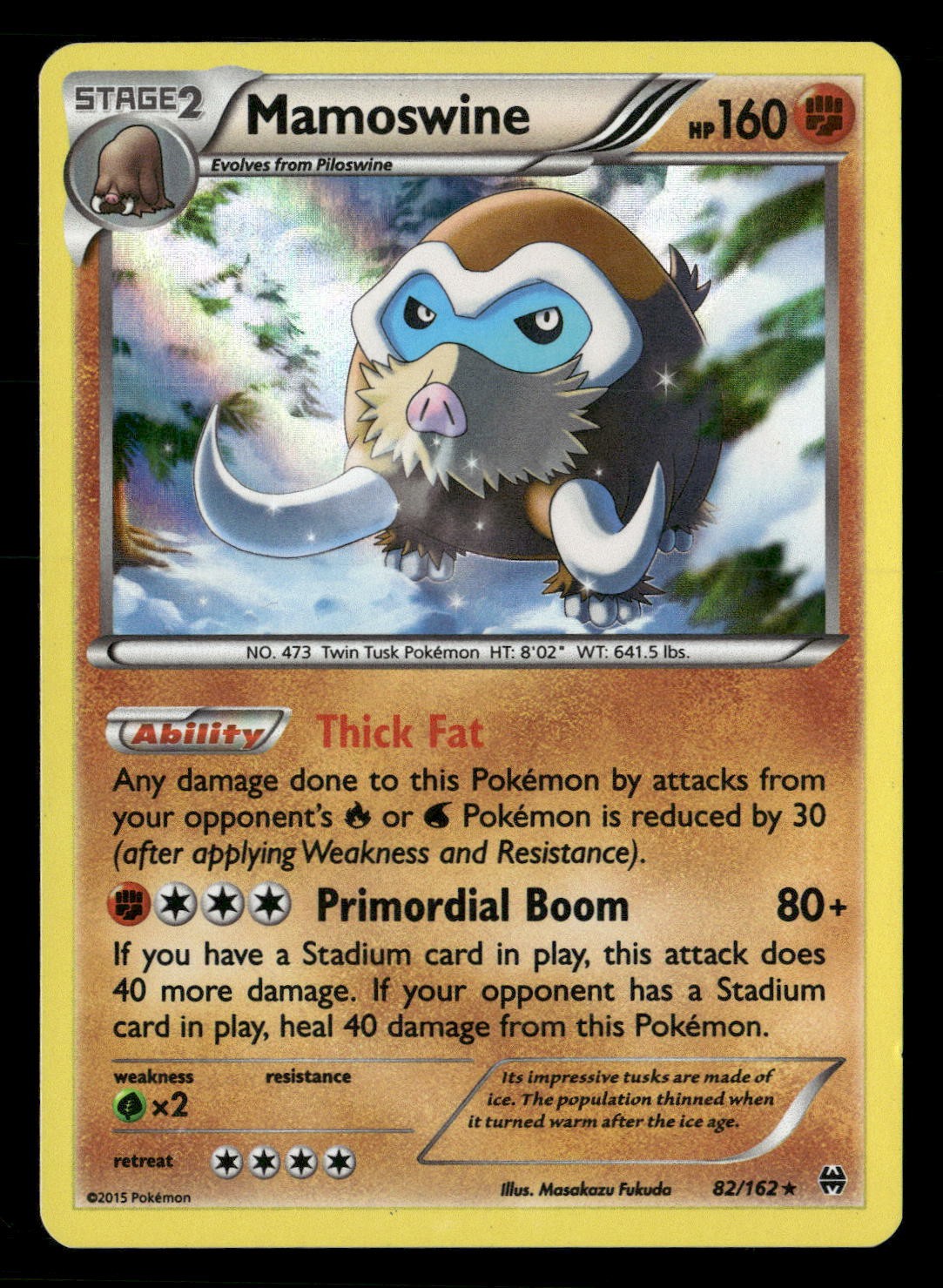 Mamoswine Holo Rare XY - BREAKthrough 82/162 NM