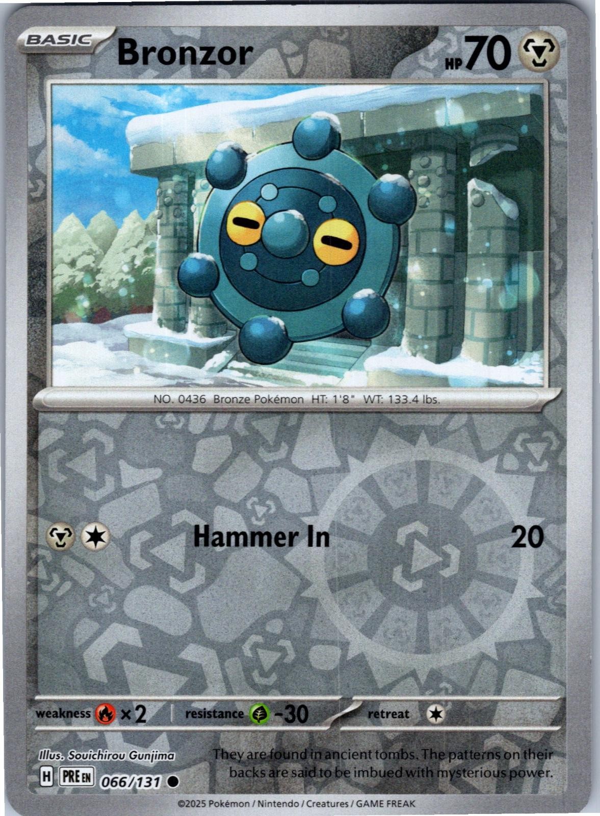 Bronzor 066/131 Common Prismatic Evolutions Pokemon Lightly Played