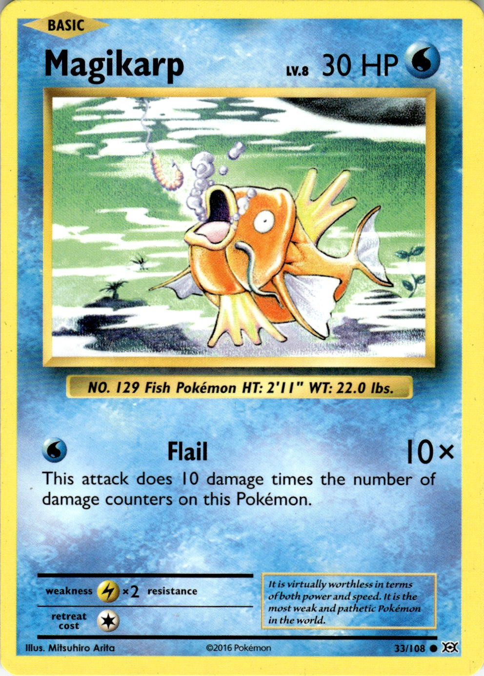 Magikarp 33/108 Common Evolutions Pokemon Near Mint