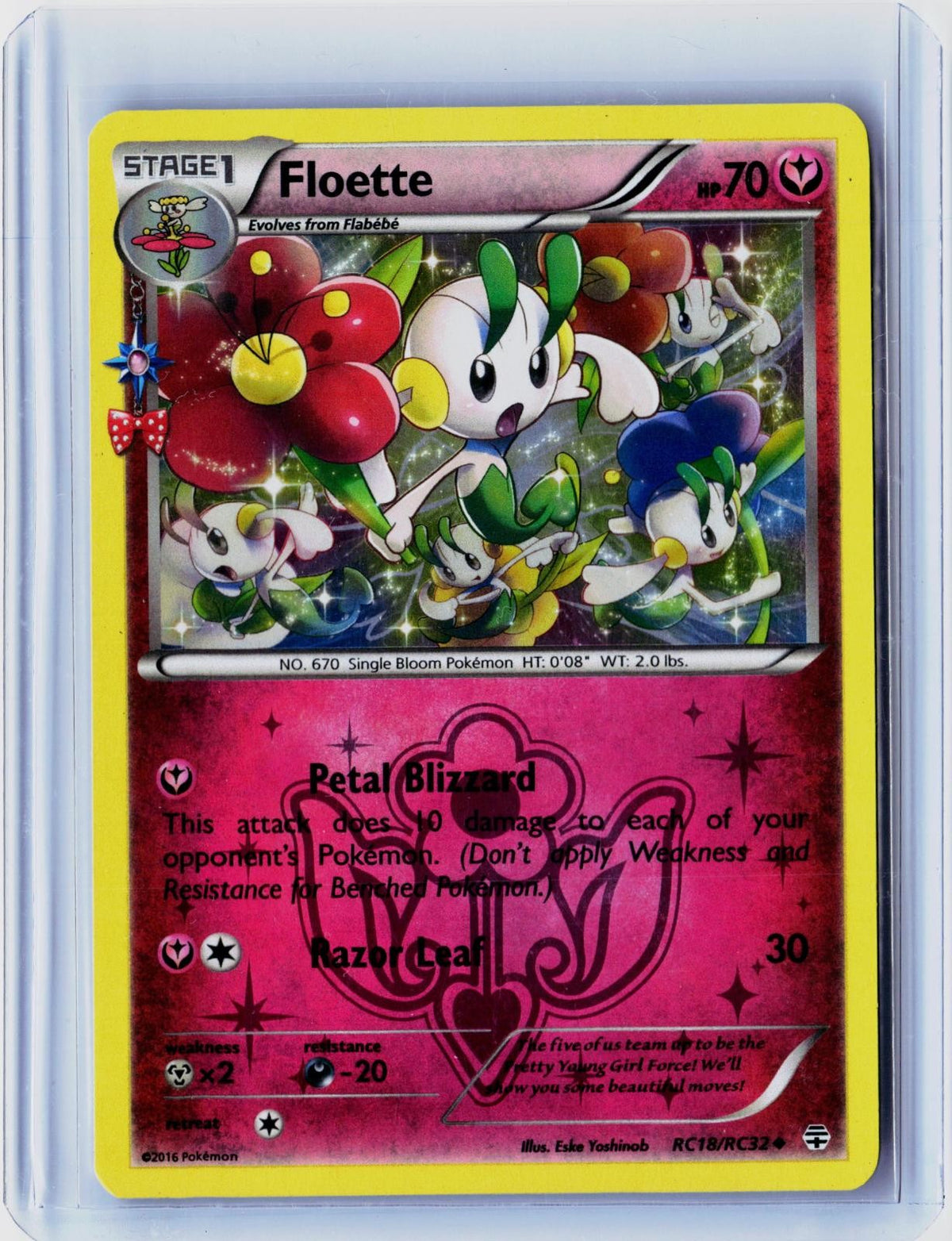 2016 POKEMON FLOETTE RC18/RC32 UNCOMMON GENERATIONS HOLO NEAR MINT
