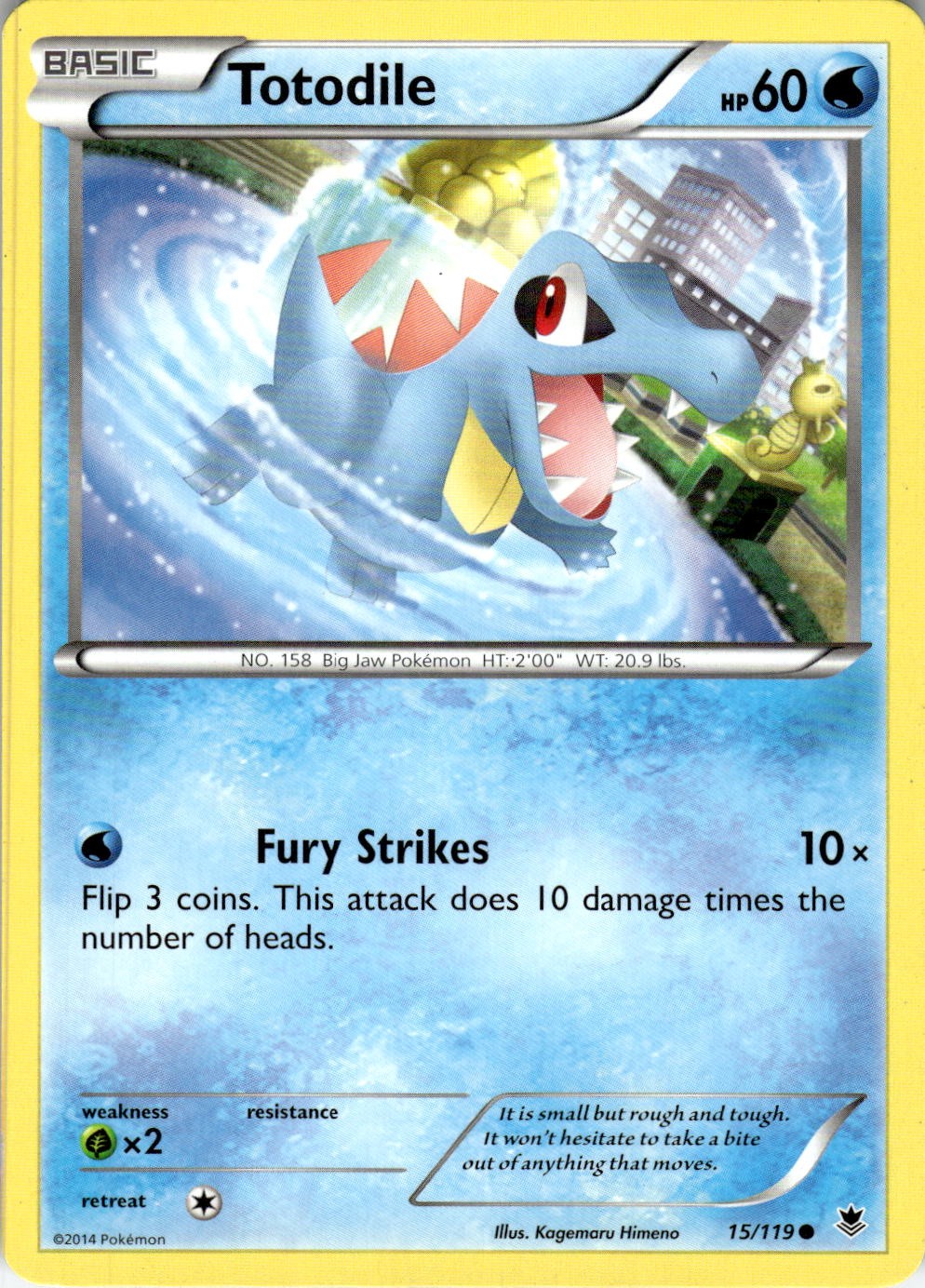 Totodile 15/119 Common Phantom Forces Pokemon Near Mint
