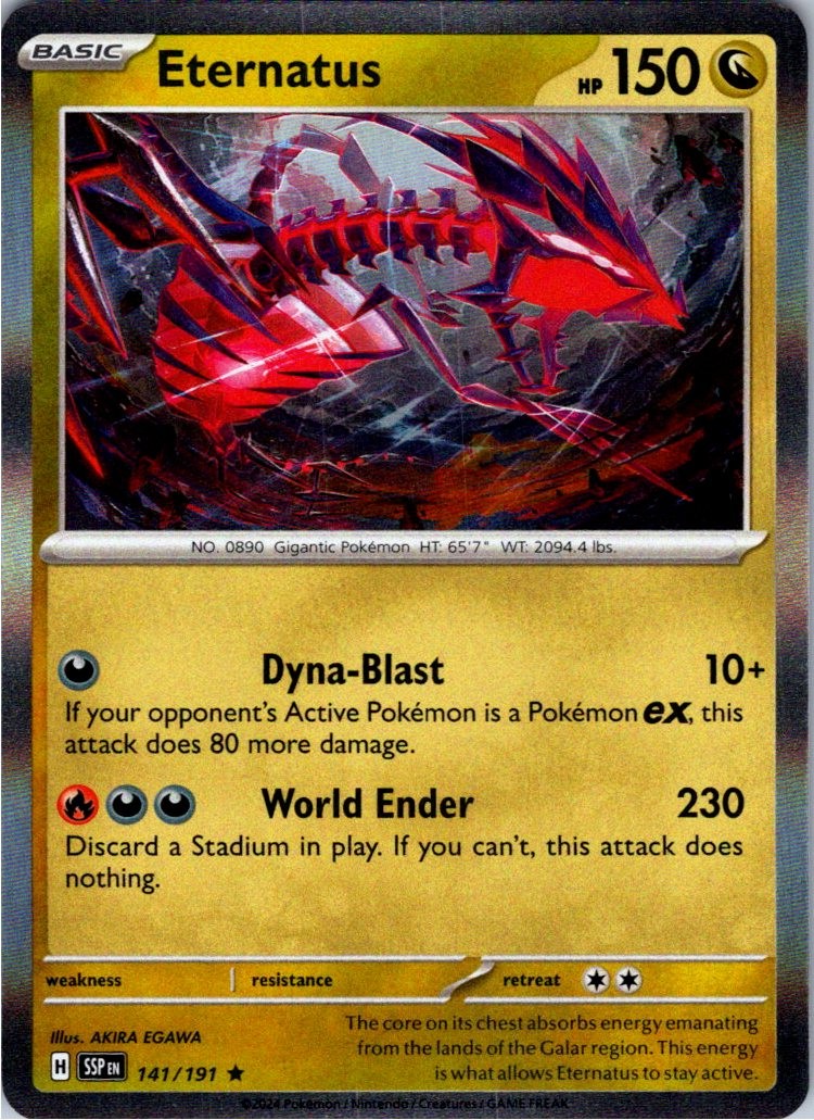 Eternatus 141/191 Rare Surging Sparks Pokemon Holo Near Mint