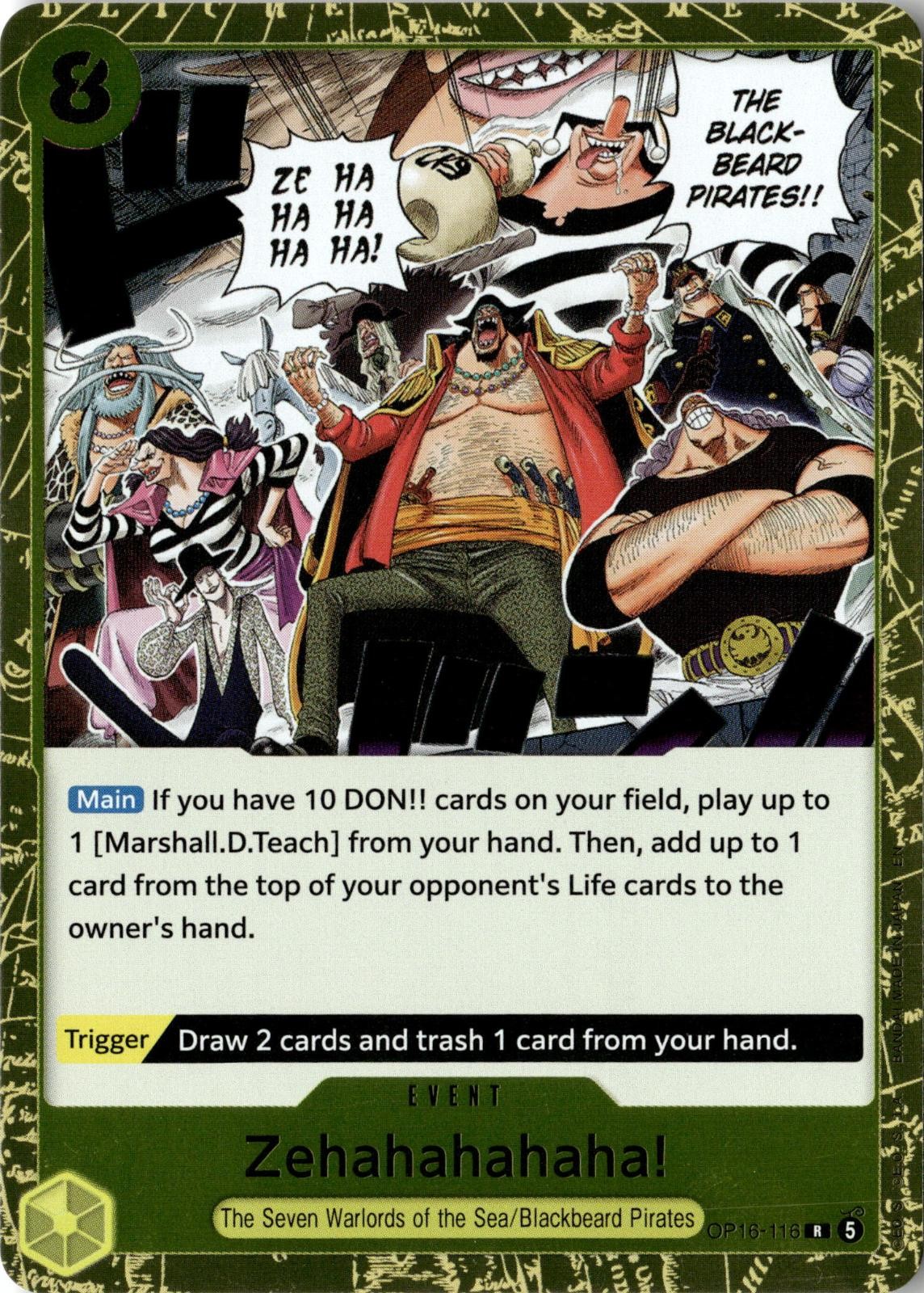 2026 ONE PIECE ZEHAHAHAHAHA! OP16-116 RARE THE TIME OF BATTLE FOIL NEAR MINT