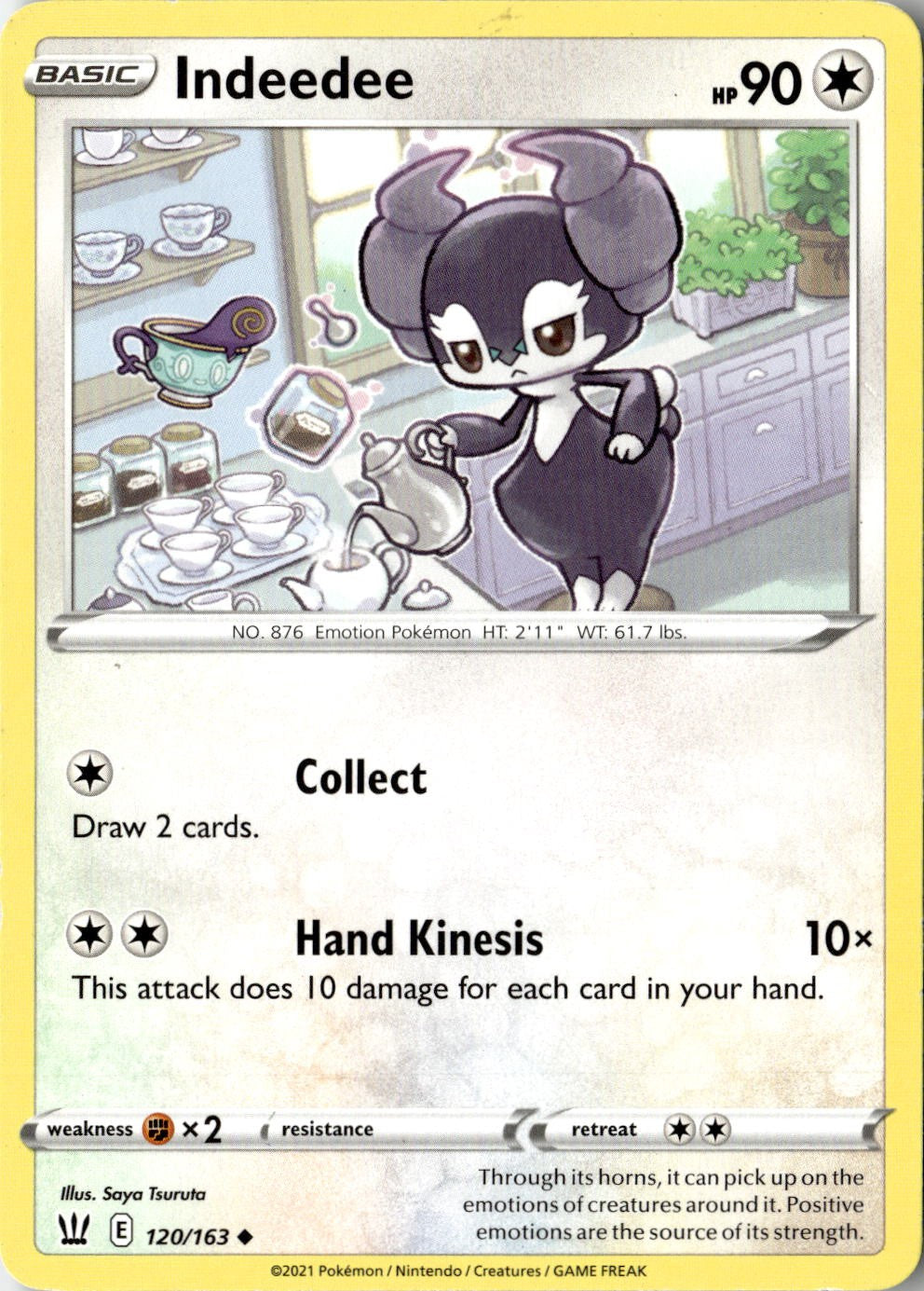 2021 POKEMON INDEEDEE 120/163 UNCOMMON BATTLE STYLES NEAR MINT