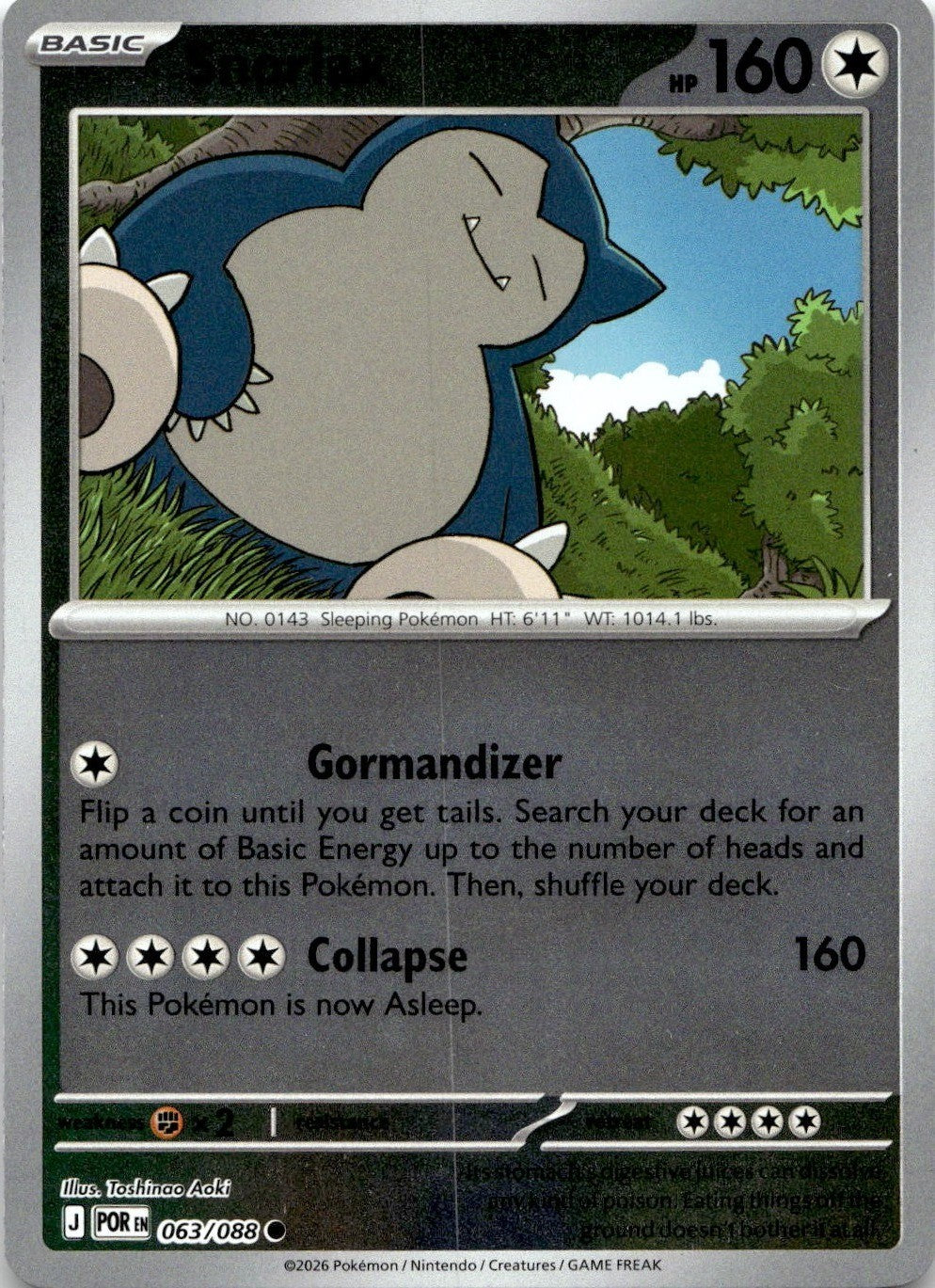 Snorlax 063/088 Common Perfect Order Pokemon Reverse Holo Near Mint