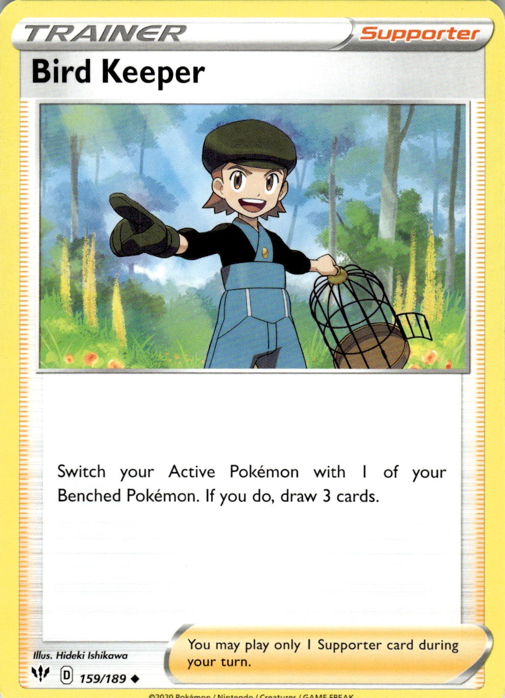 Bird Keeper 159/189 Uncommon Darkness Ablaze Pokemon Near Mint