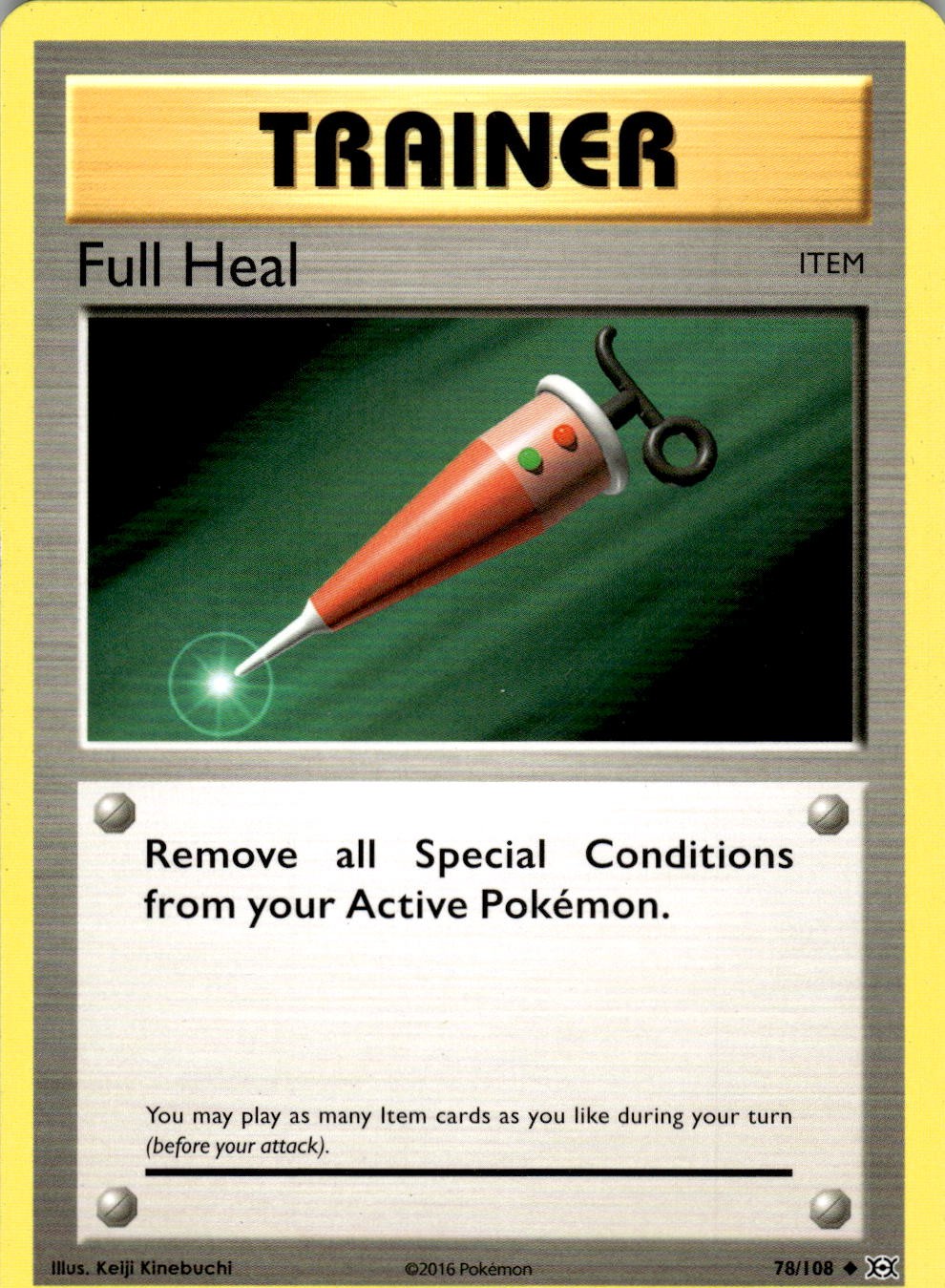 Full Heal 78/108 Uncommon Evolutions Pokemon Near Mint