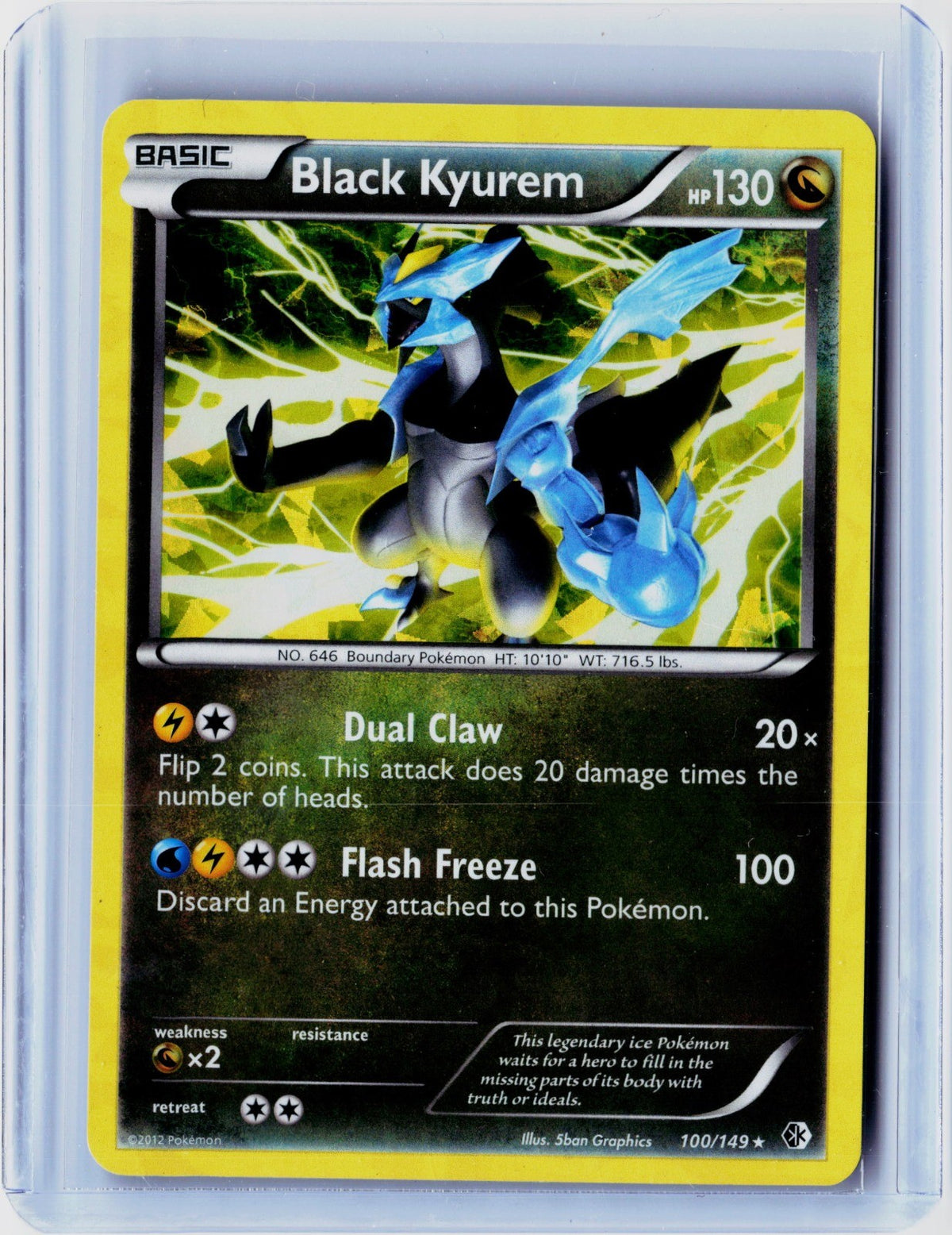 Black Kyurem (BW Boundaries Crossed) Holo Rare Deck Exclusives 100/149 NM