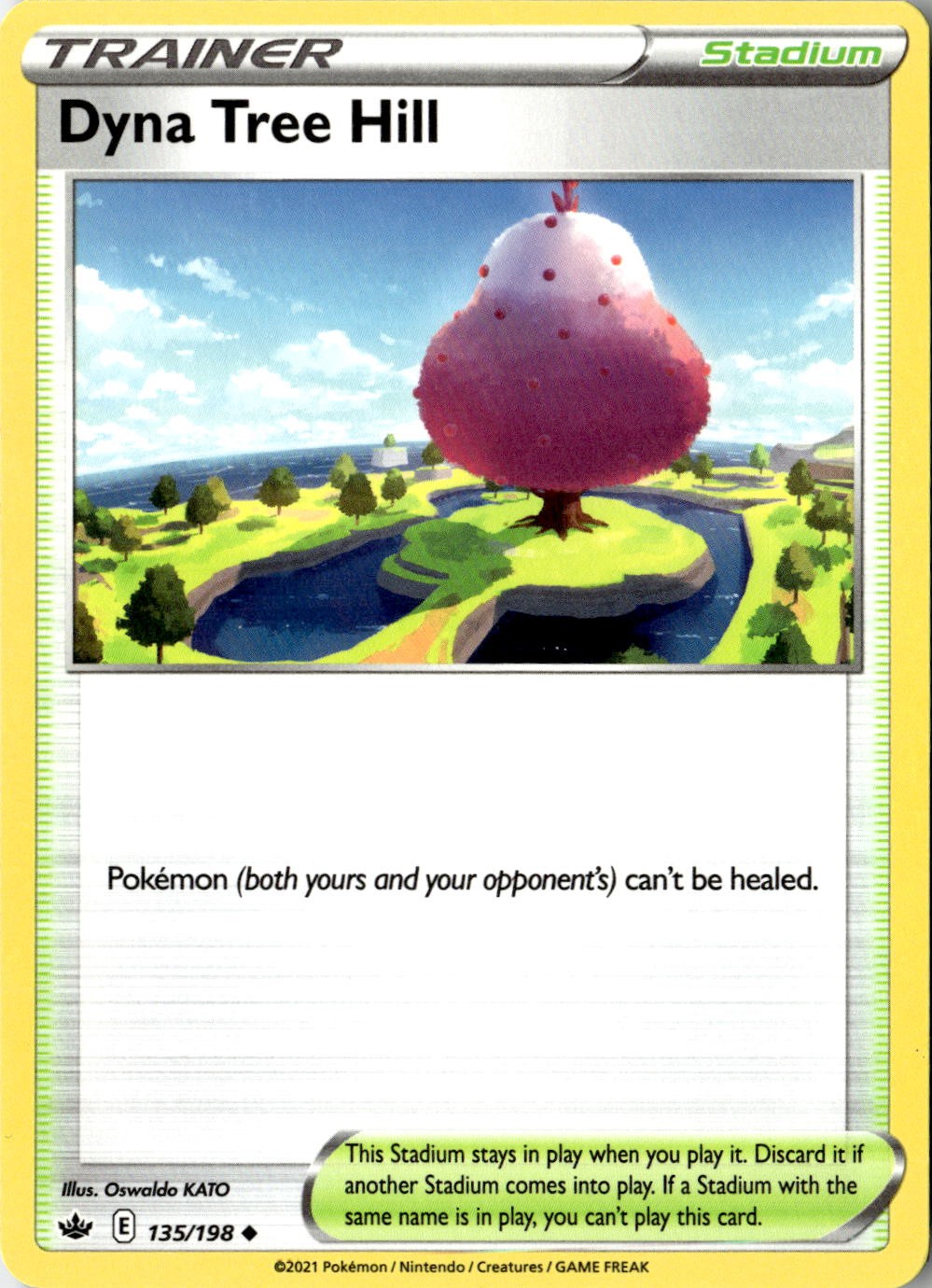 2021 POKEMON DYNA TREE HILL 135/198 UNCOMMON CHILLING REIGN NEAR MINT