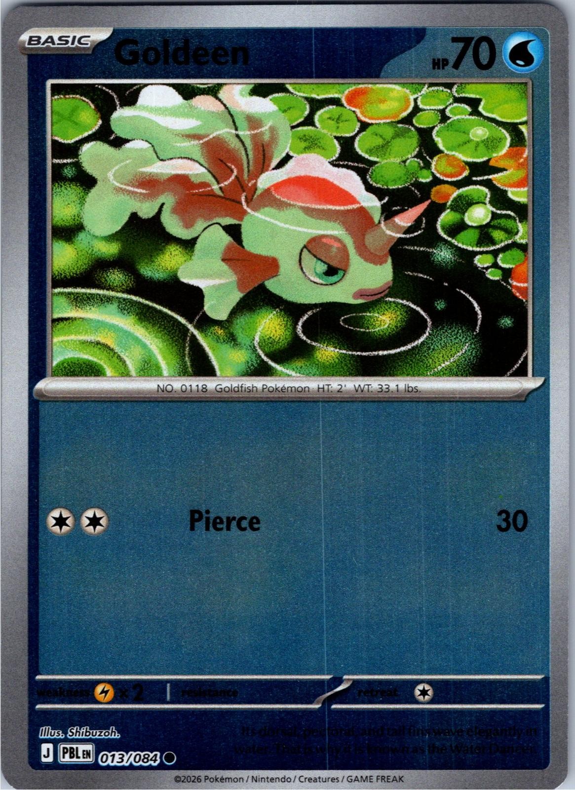 Goldeen 013/084 Common Pitch Black Pokemon Lightly Played