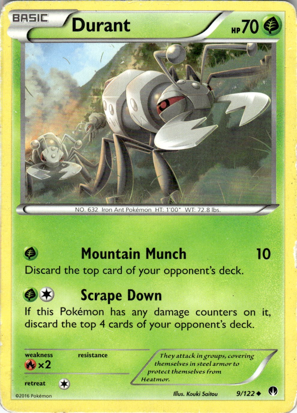 Durant 9/122 Uncommon BREAKpoint Pokemon Near Mint