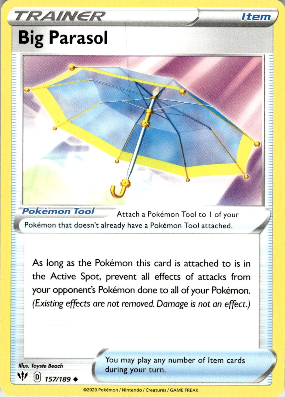 Big Parasol 157/189 Uncommon Darkness Ablaze Pokemon Near Mint