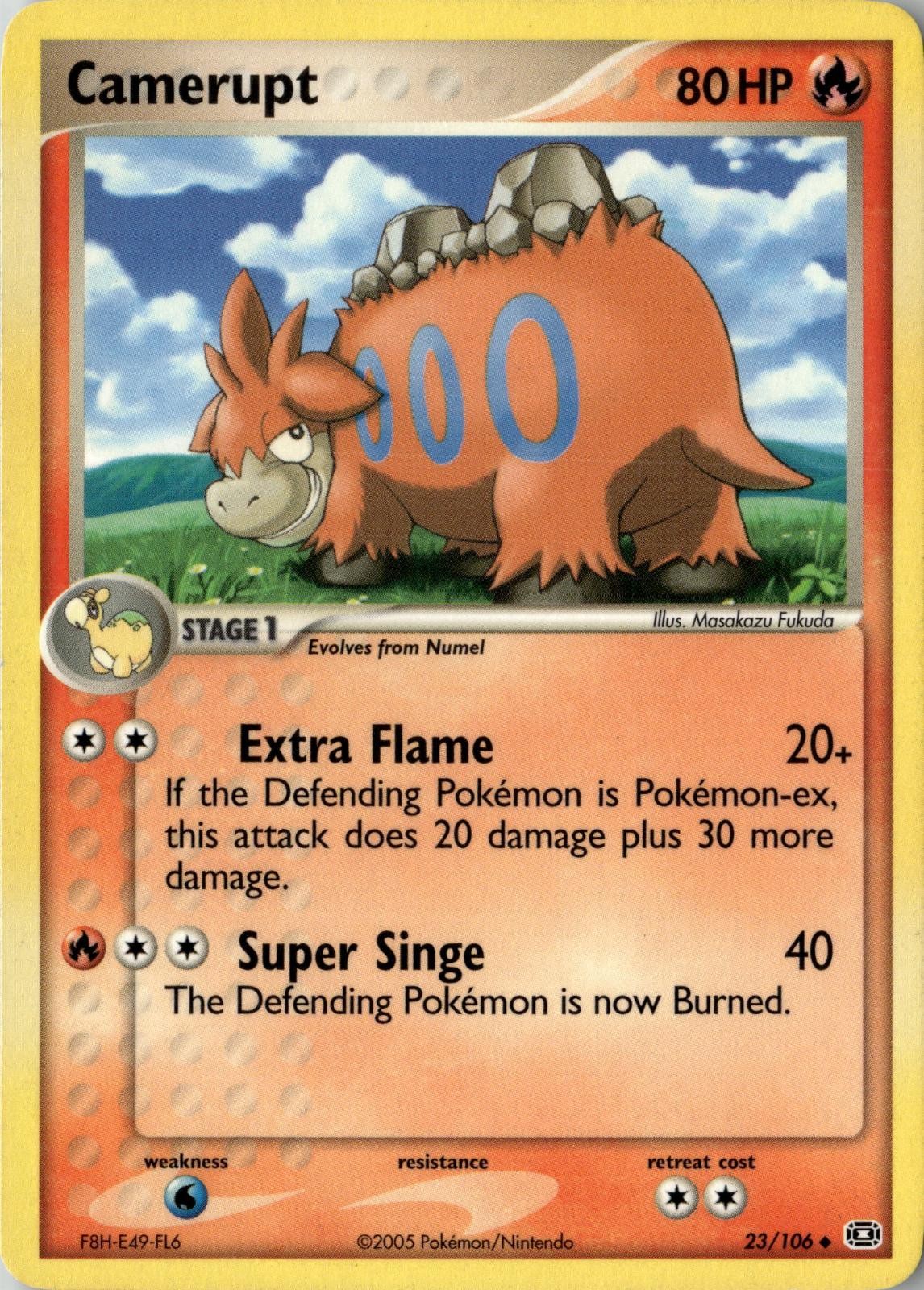 2005 POKEMON CAMERUPT 23/106 UNCOMMON EMERALD NEAR MINT