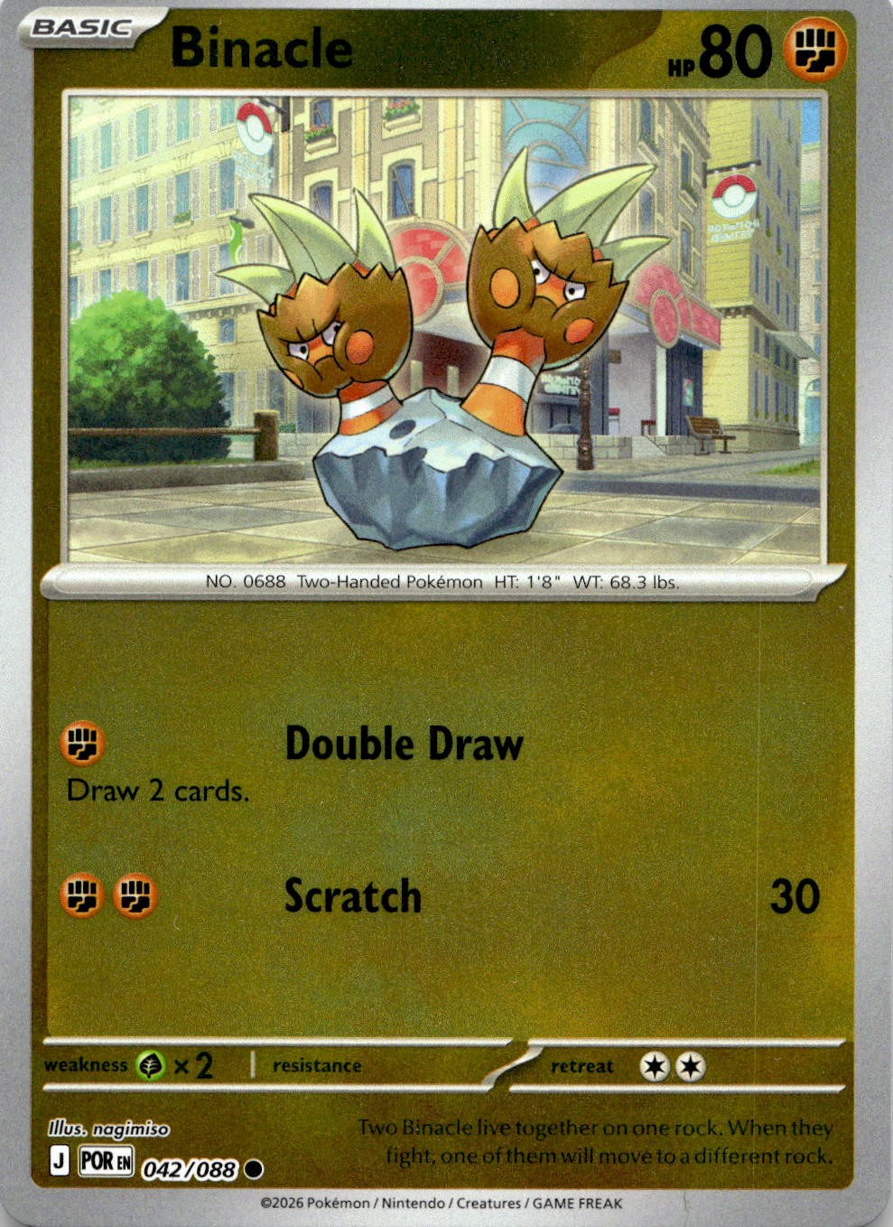 Binacle 042/088 Common Perfect Order Pokemon Reverse Holo Near Mint