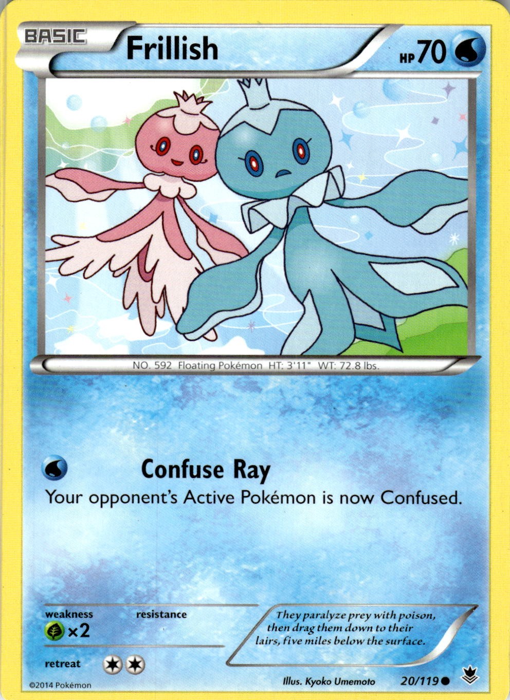 Frillish 20/119 Common Phantom Forces Pokemon Near Mint