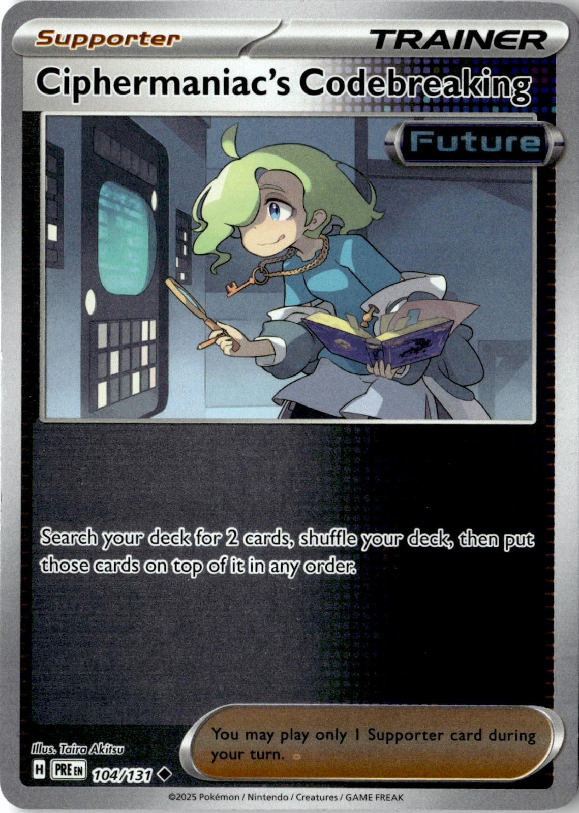 POKEMON CIPHERMANIAC'S CODEBREAKING 104/131 PRISMATIC EVOLUTIONS REVERSE HOLO NM