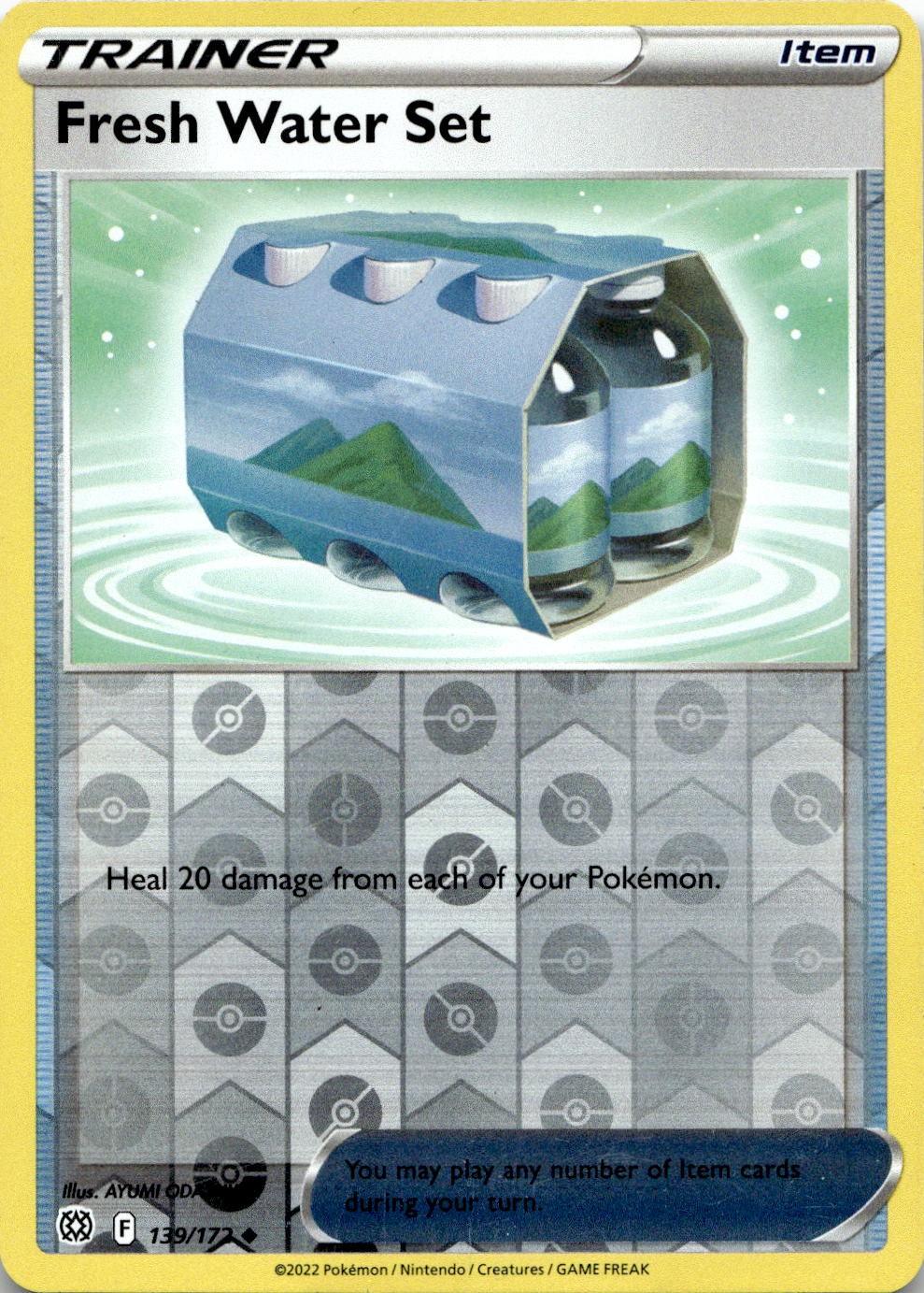 Fresh Water Set 139/172 Uncommon Brilliant Stars Pokemon Reverse Holo LP