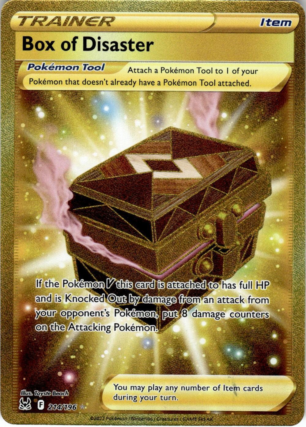 Box of Disaster 214/196 Secret Rare Lost Origin Pokemon Holo Near Mint