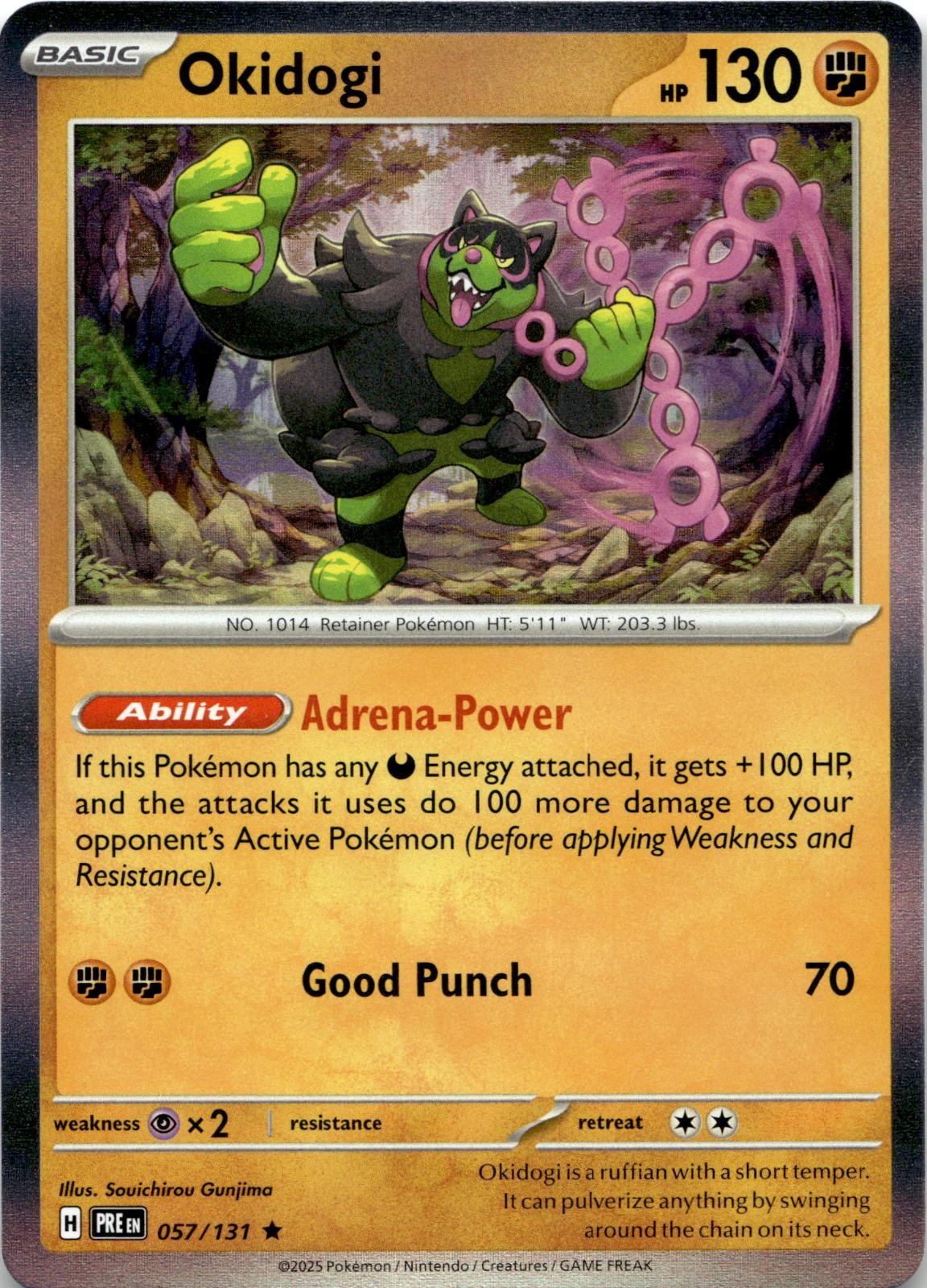 Okidogi 057/131 Holo Rare Prismatic Evolutions Pokemon Near Mint