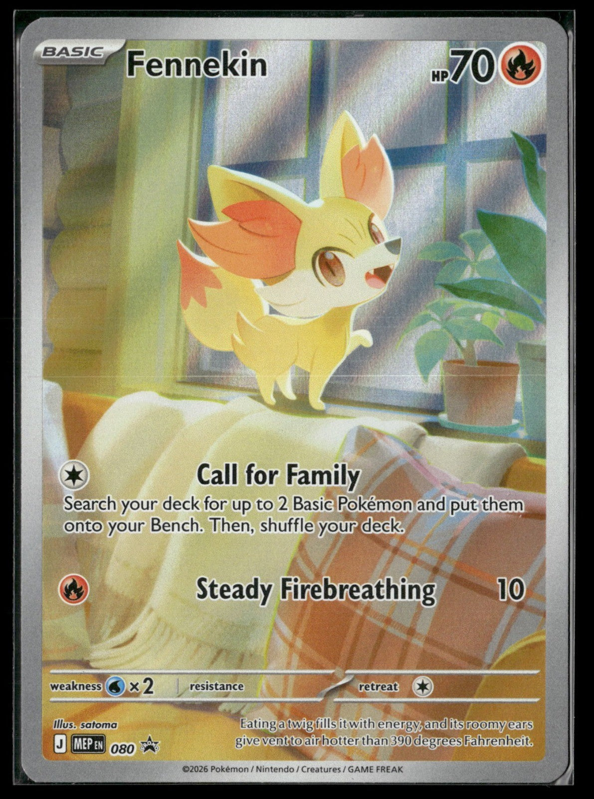 Fennekin Holo Promo ME: Mega Evolution Promo 080 NM