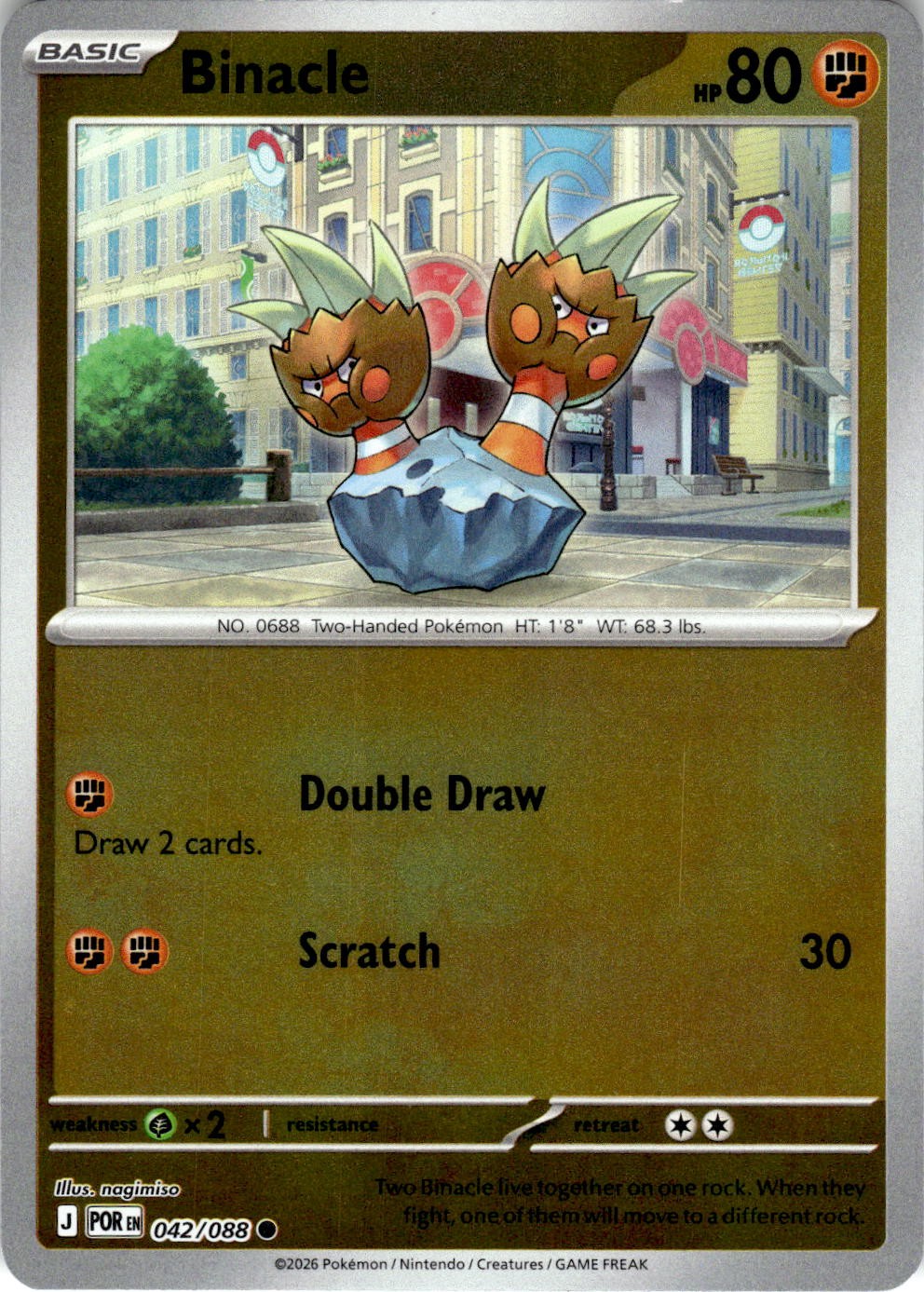 Binacle 042/088 Common Perfect Order Pokemon Near Mint