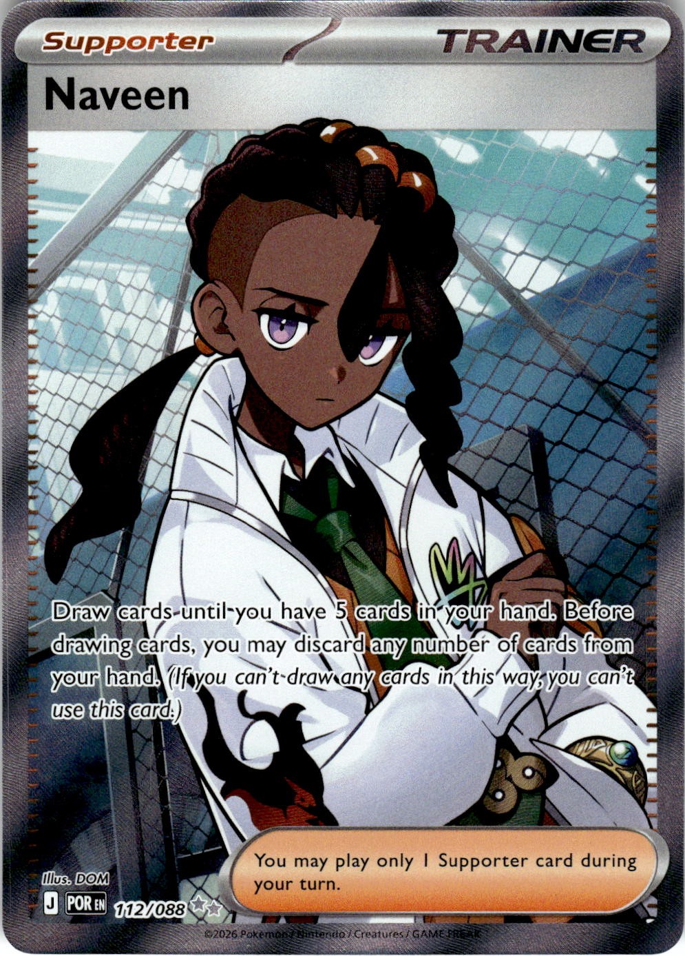Naveen 112/088 Ultra Rare Perfect Order Pokemon Holo Near Mint