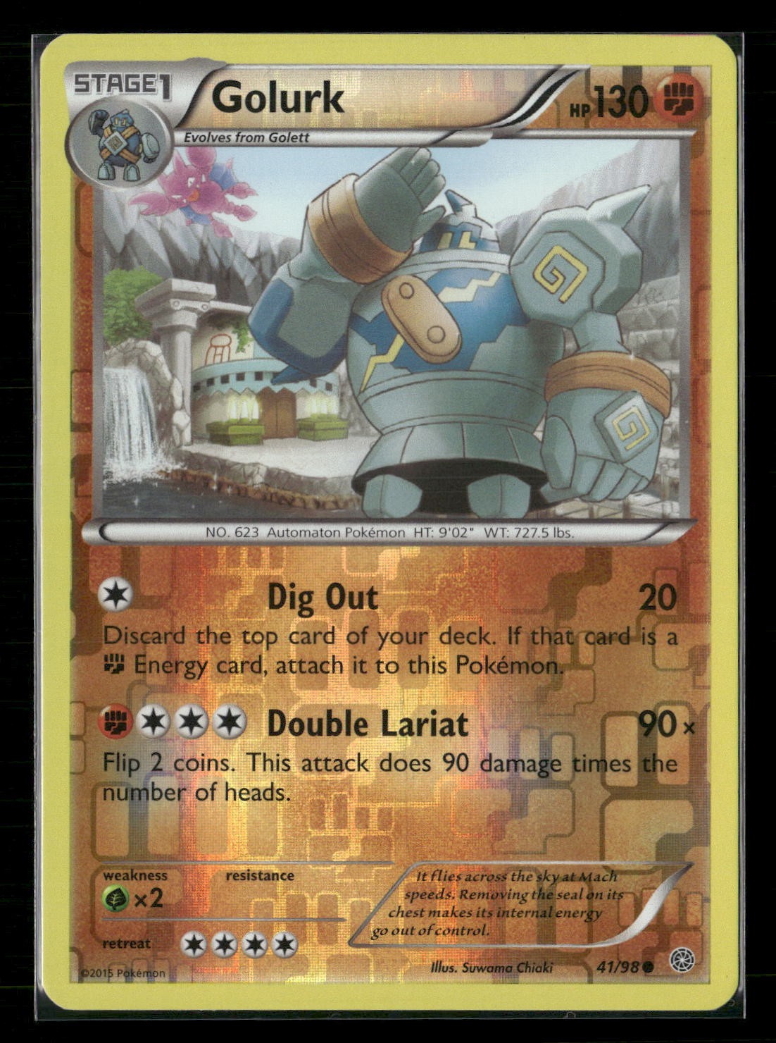 Golurk (41) Reverse Holo Common XY - Ancient Origins 41/98 NM