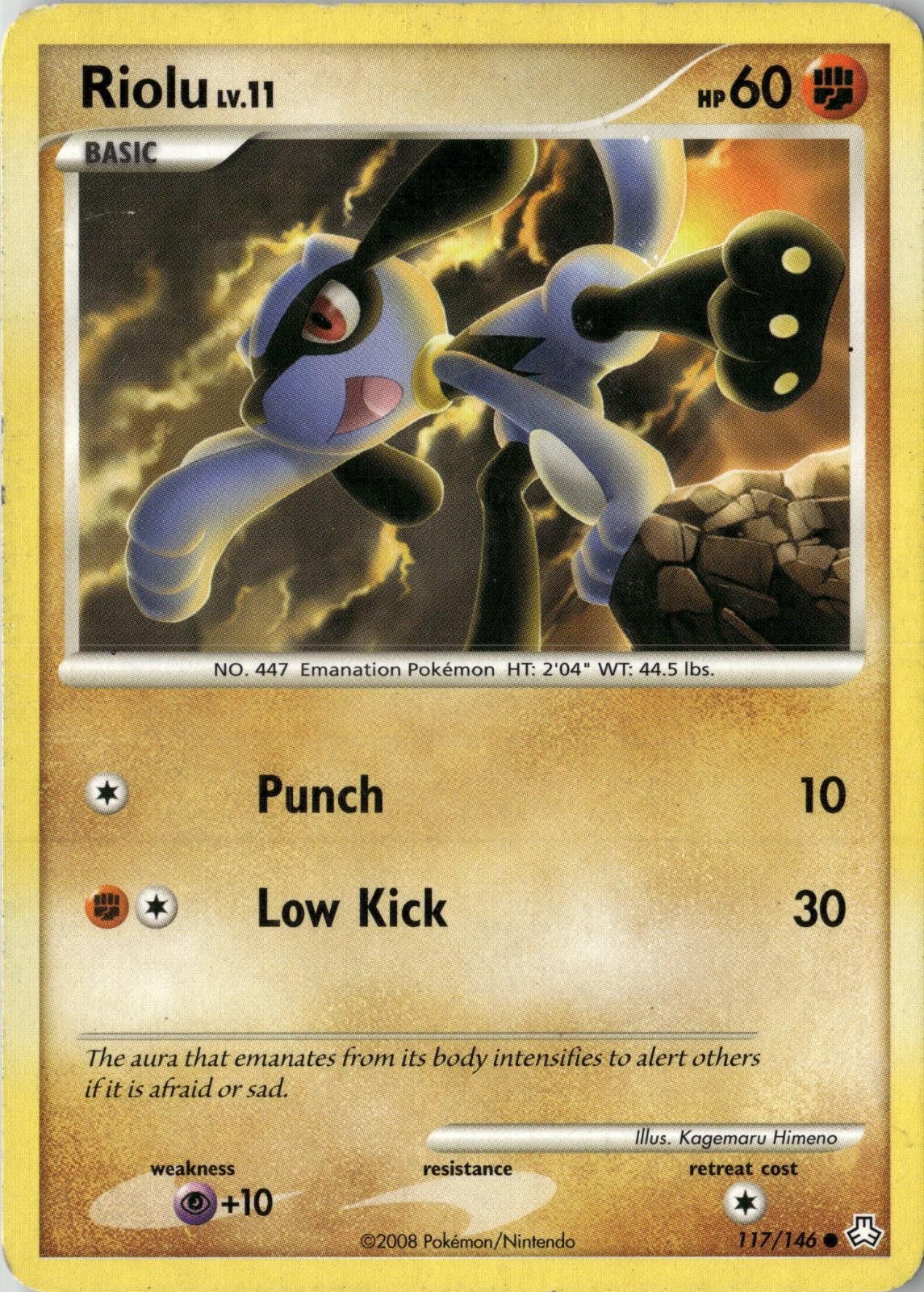 2008 POKEMON RIOLU 117/146 COMMON LEGENDS AWAKENED NEAR MINT