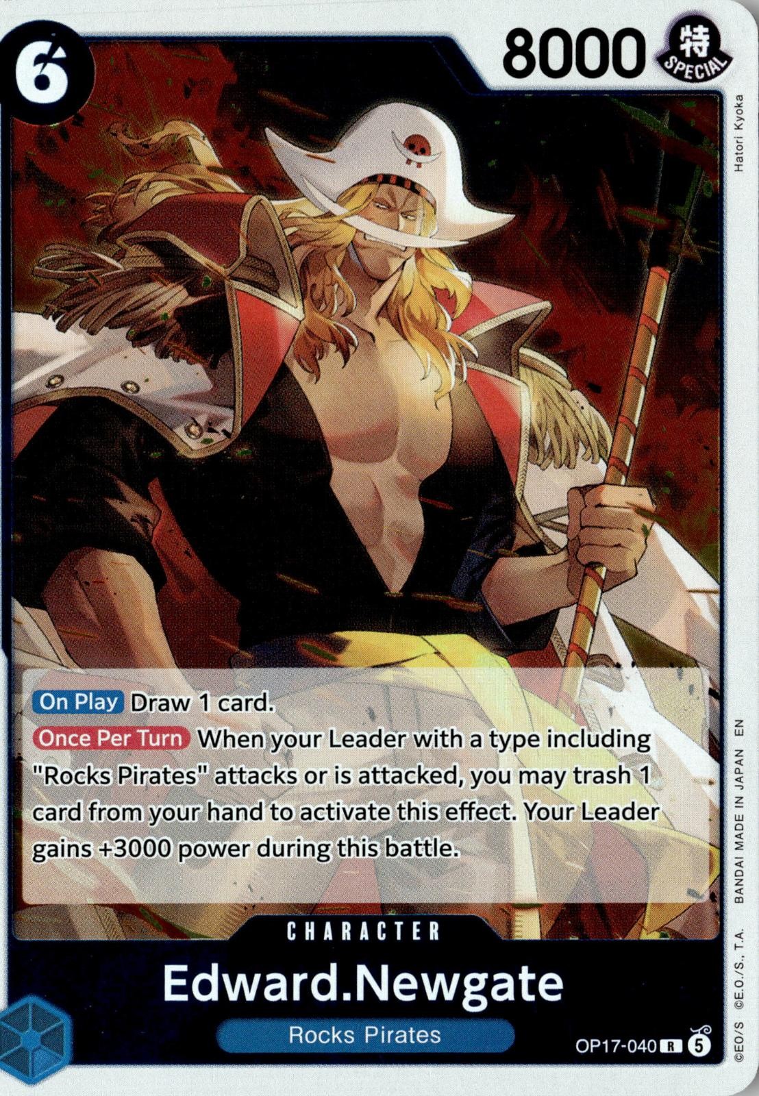 ONE PIECE EDWARD.NEWGATE (040) OP17-040 THE WORLD'S STRONGEST WARRIORS FOIL NM