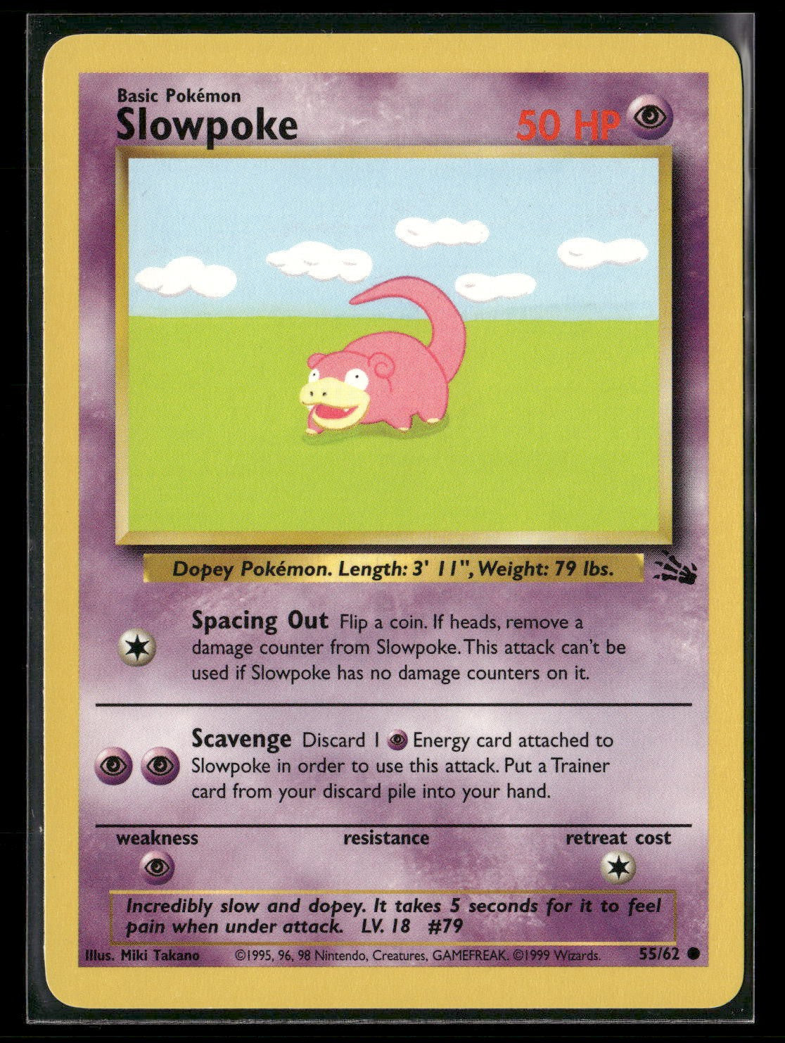 Slowpoke Unlimited Common Fossil 55/62 NM