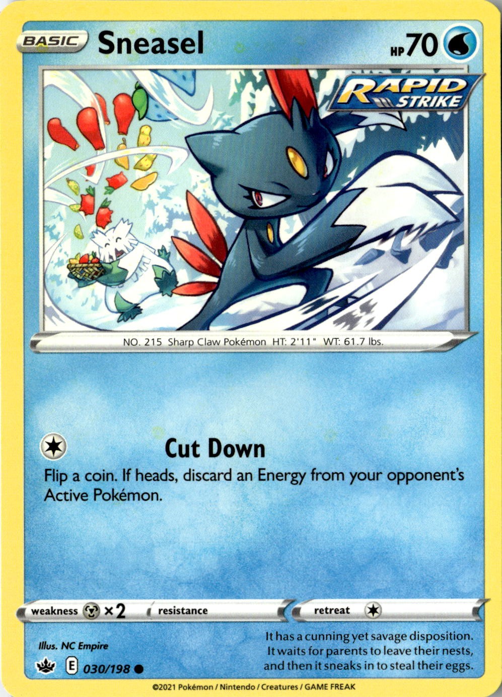2021 POKEMON SNEASEL 030/198 COMMON CHILLING REIGN NEAR MINT