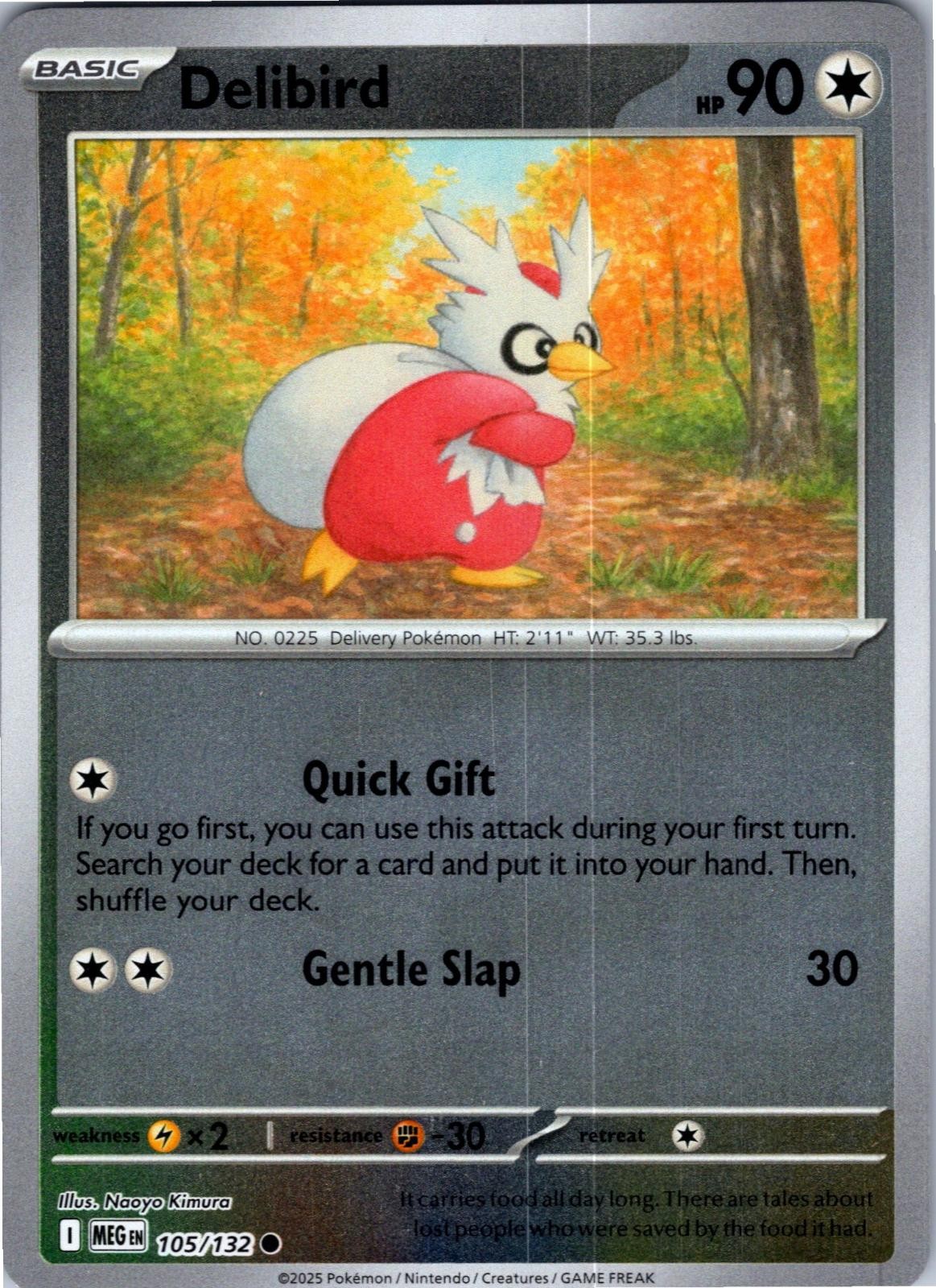 Delibird 105/132 Common Mega Evolution Pokemon Lightly Played