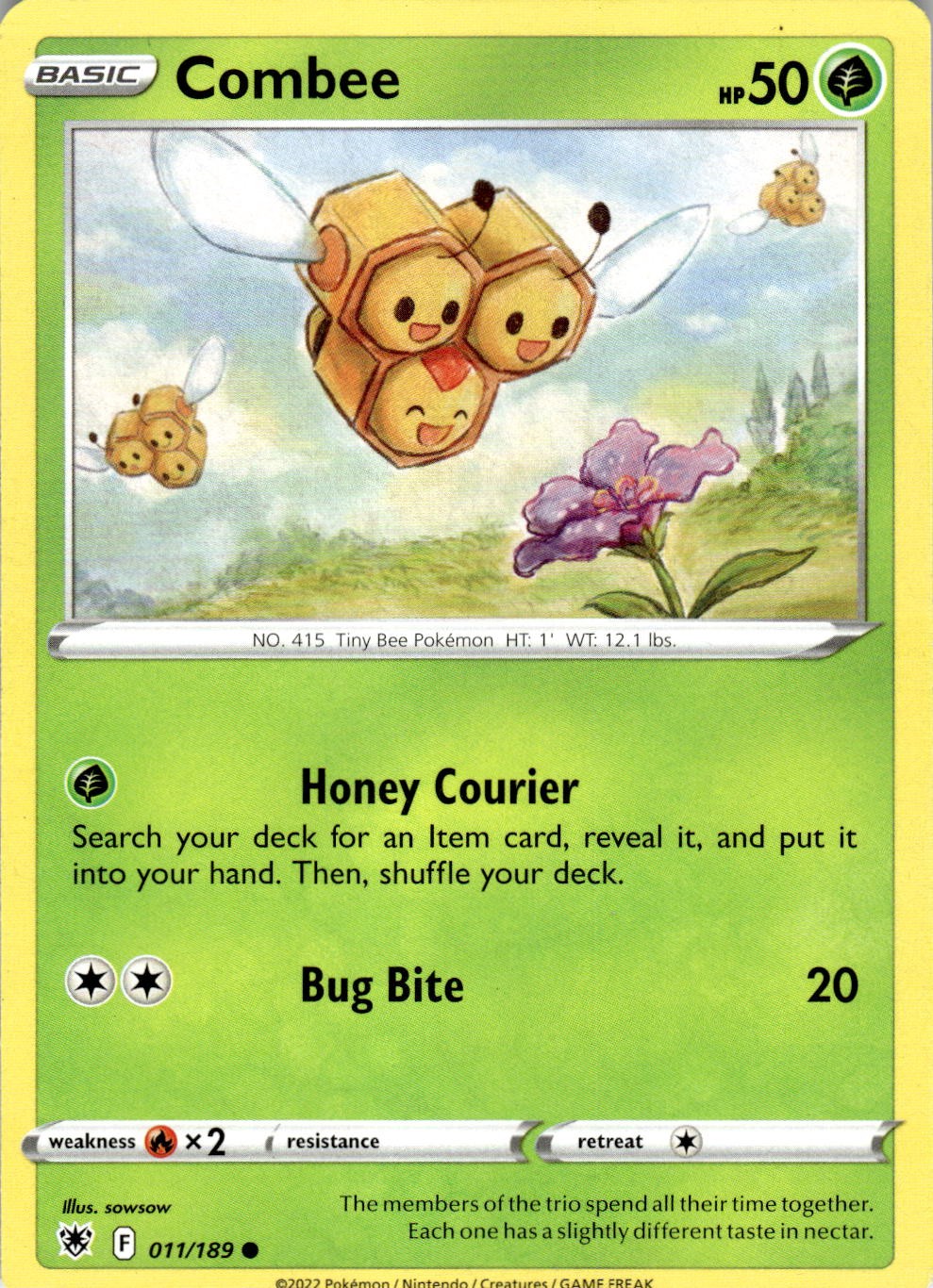 Combee 011/189 Common Astral Radiance Pokemon Near Mint