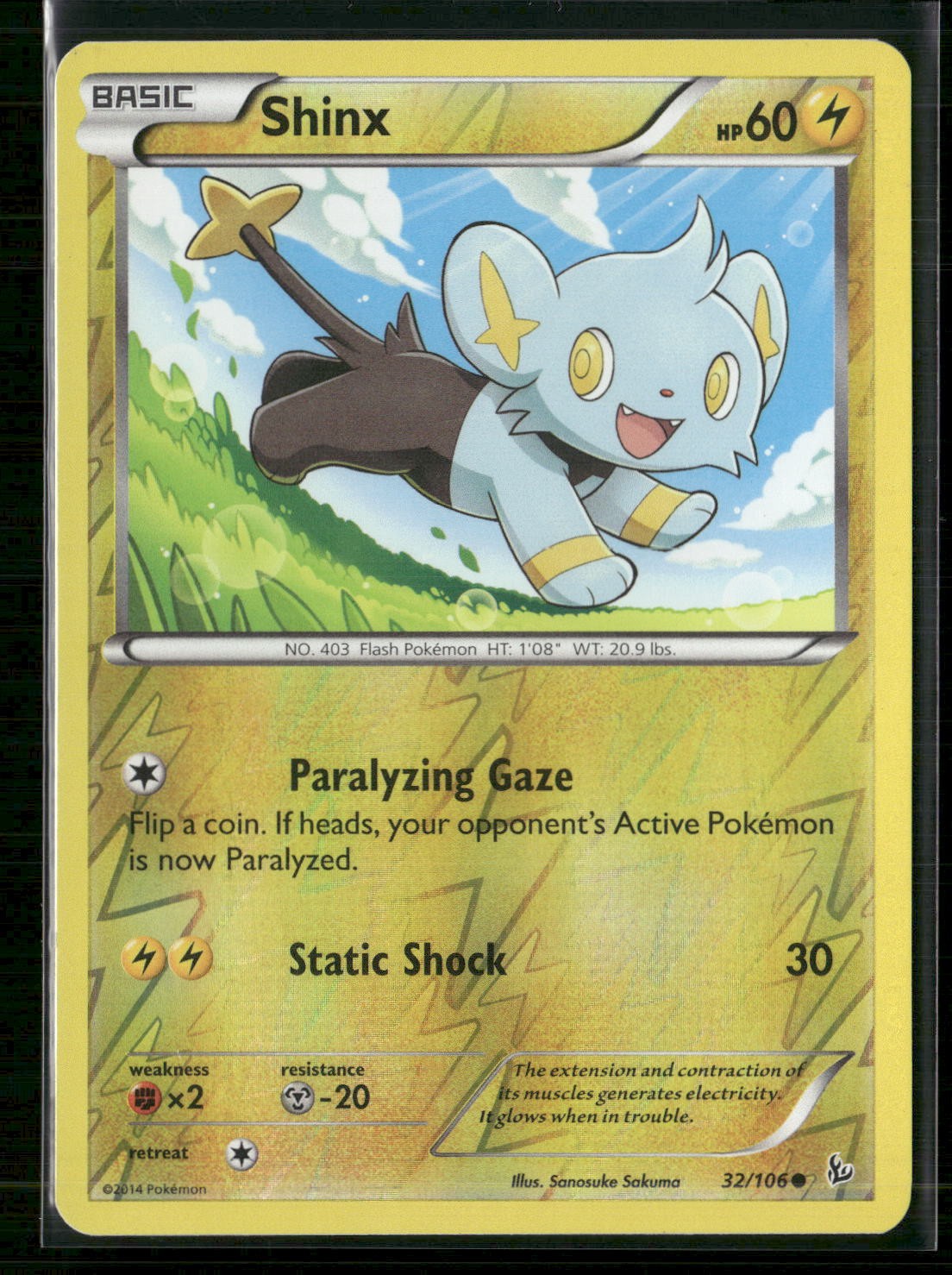 Shinx Reverse Holo Common XY - Flashfire 32/106 NM