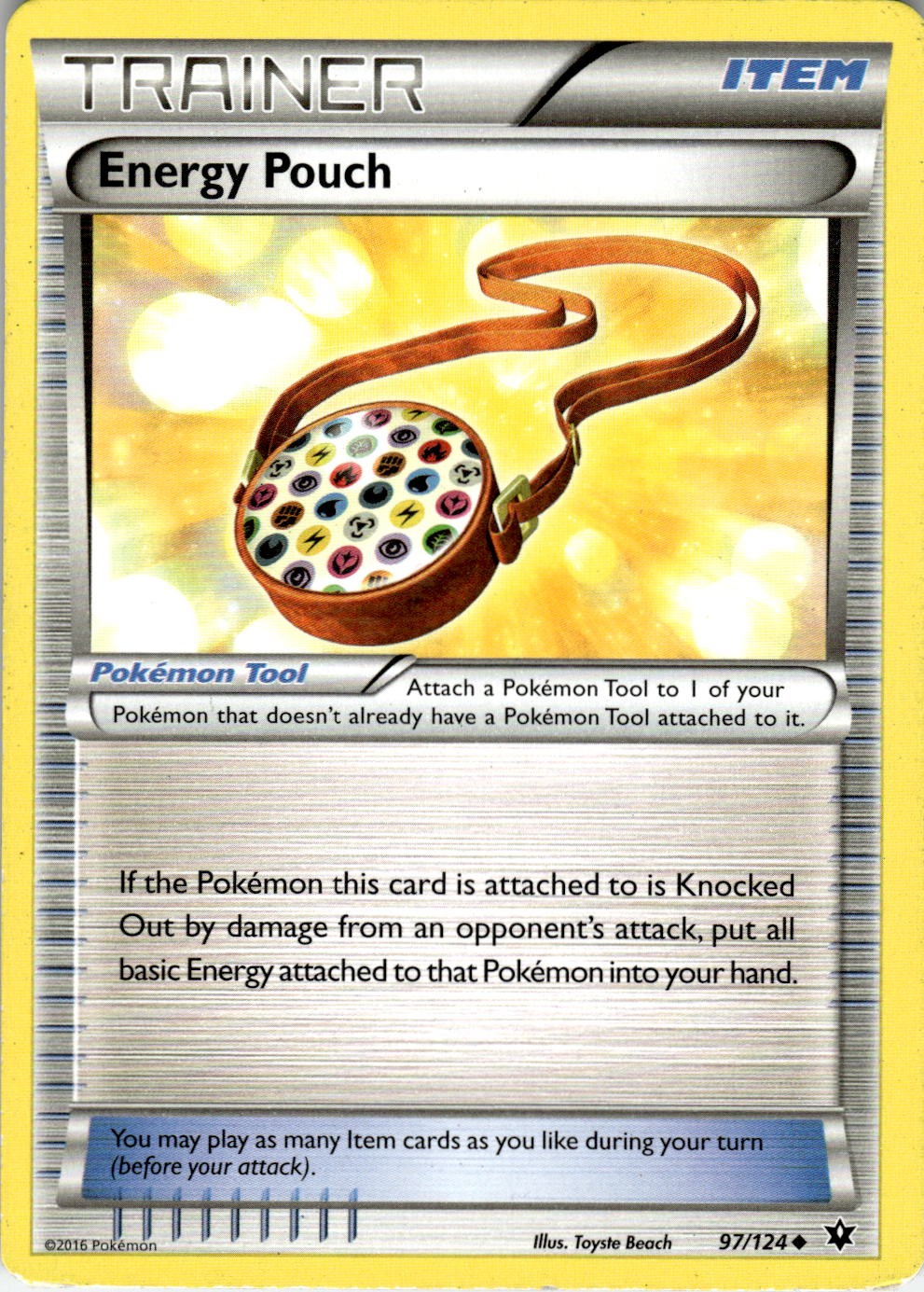 Energy Pouch 97/124 Uncommon Fates Collide Pokemon Lightly Played