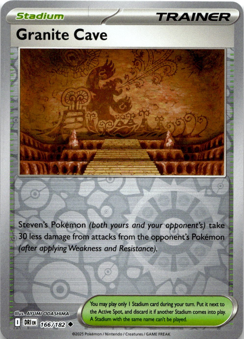 Granite Cave 166/182 Uncommon Destined Rivals Pokemon Reverse Holo Near Mint