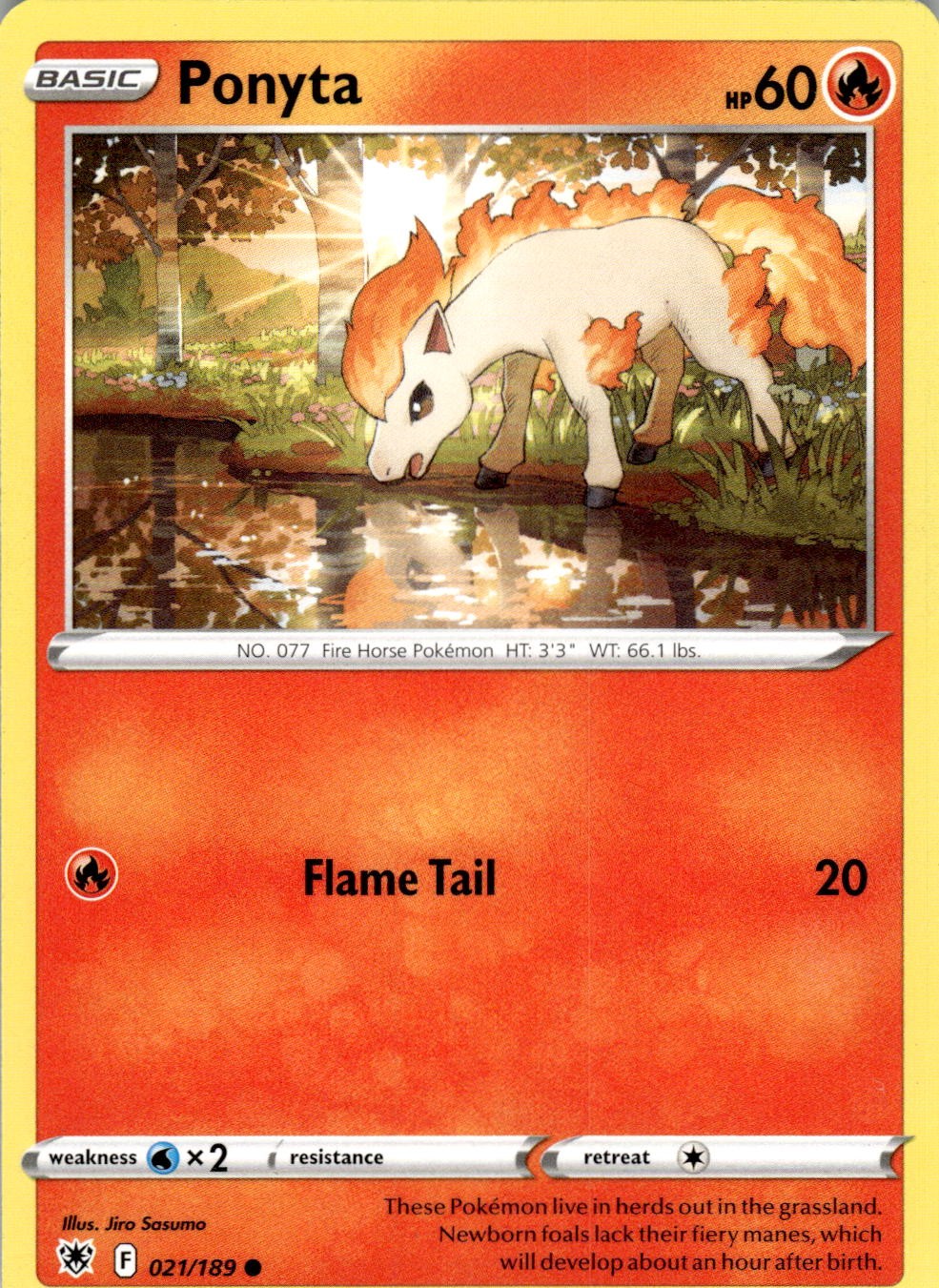 Ponyta 021/189 Common Astral Radiance Pokemon Near Mint
