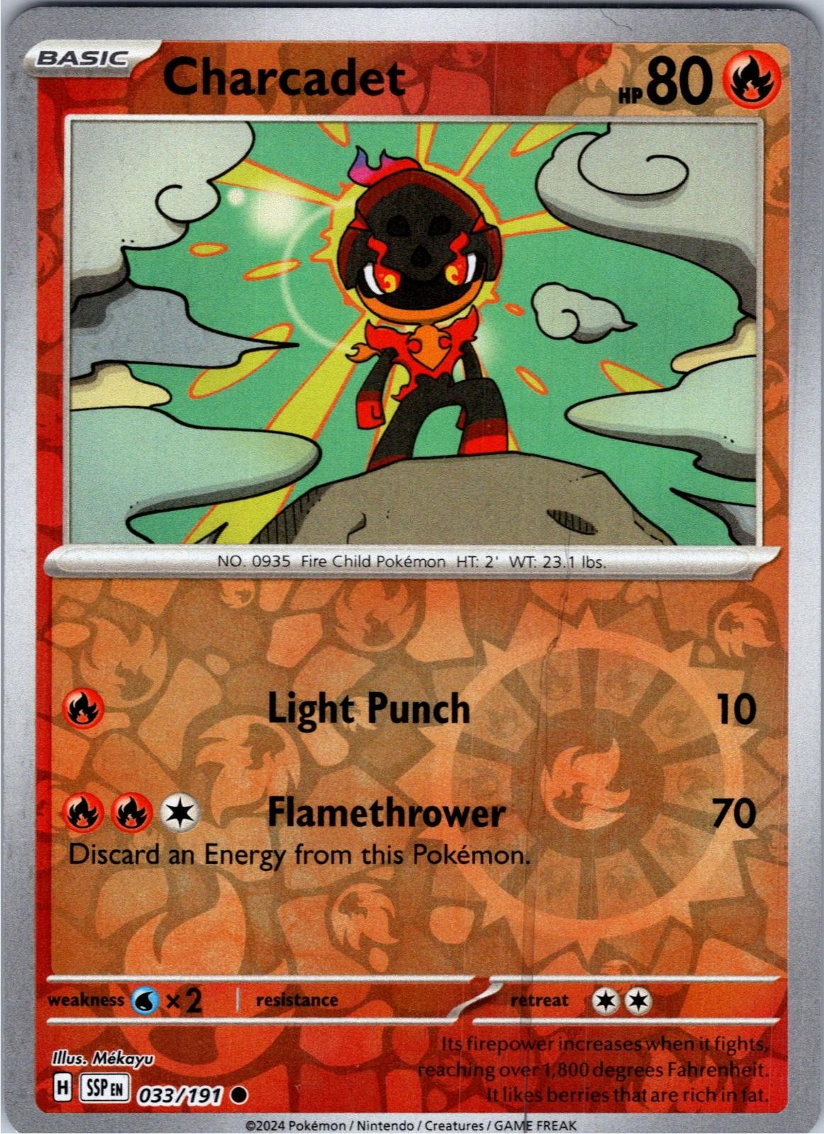 Charcadet 033/191 Common Surging Sparks Pokemon Lightly Played