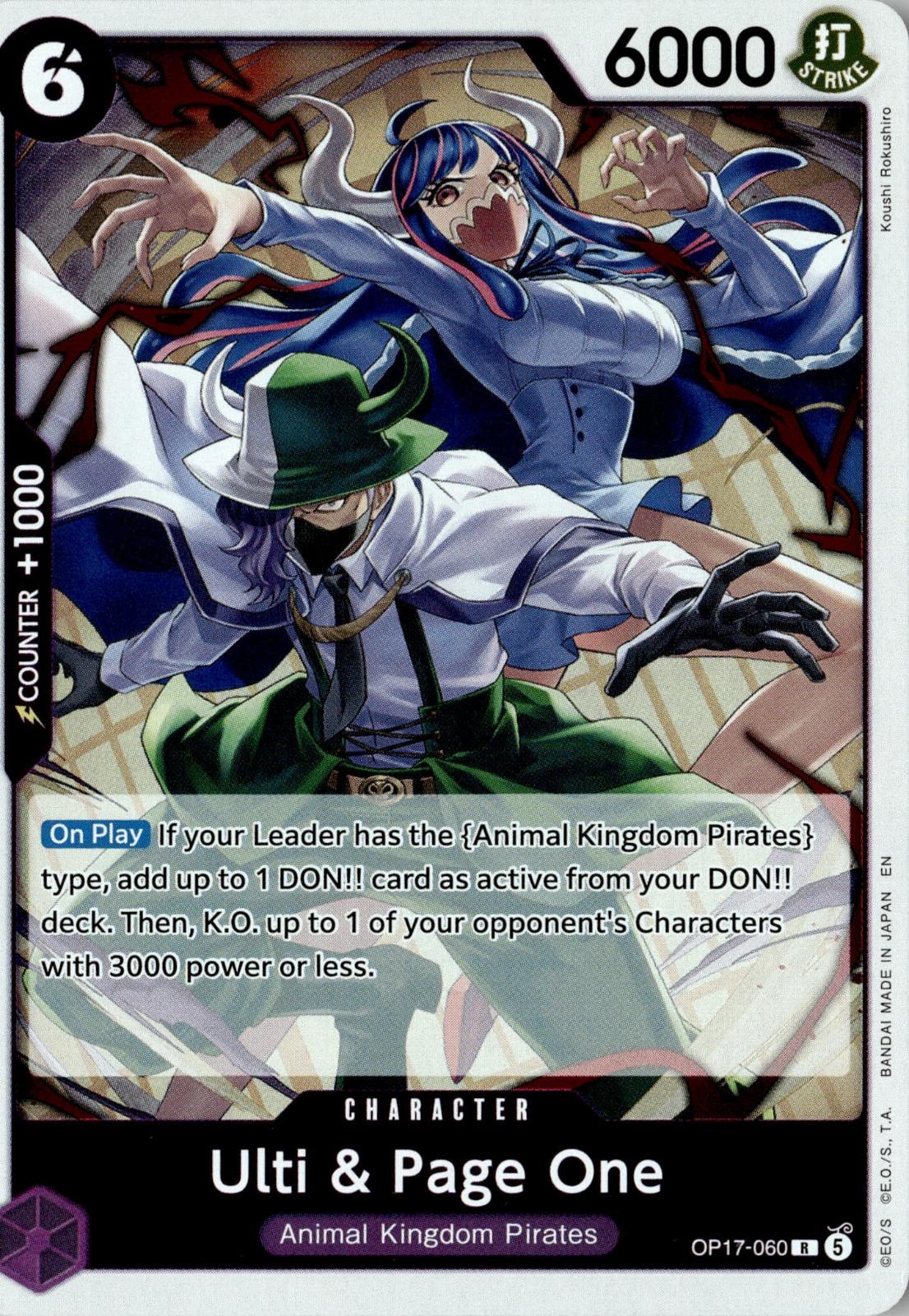 ONE PIECE ULTI & PAGE ONE OP17-060 RARE THE WORLD'S STRONGEST WARRIORS FOIL NM