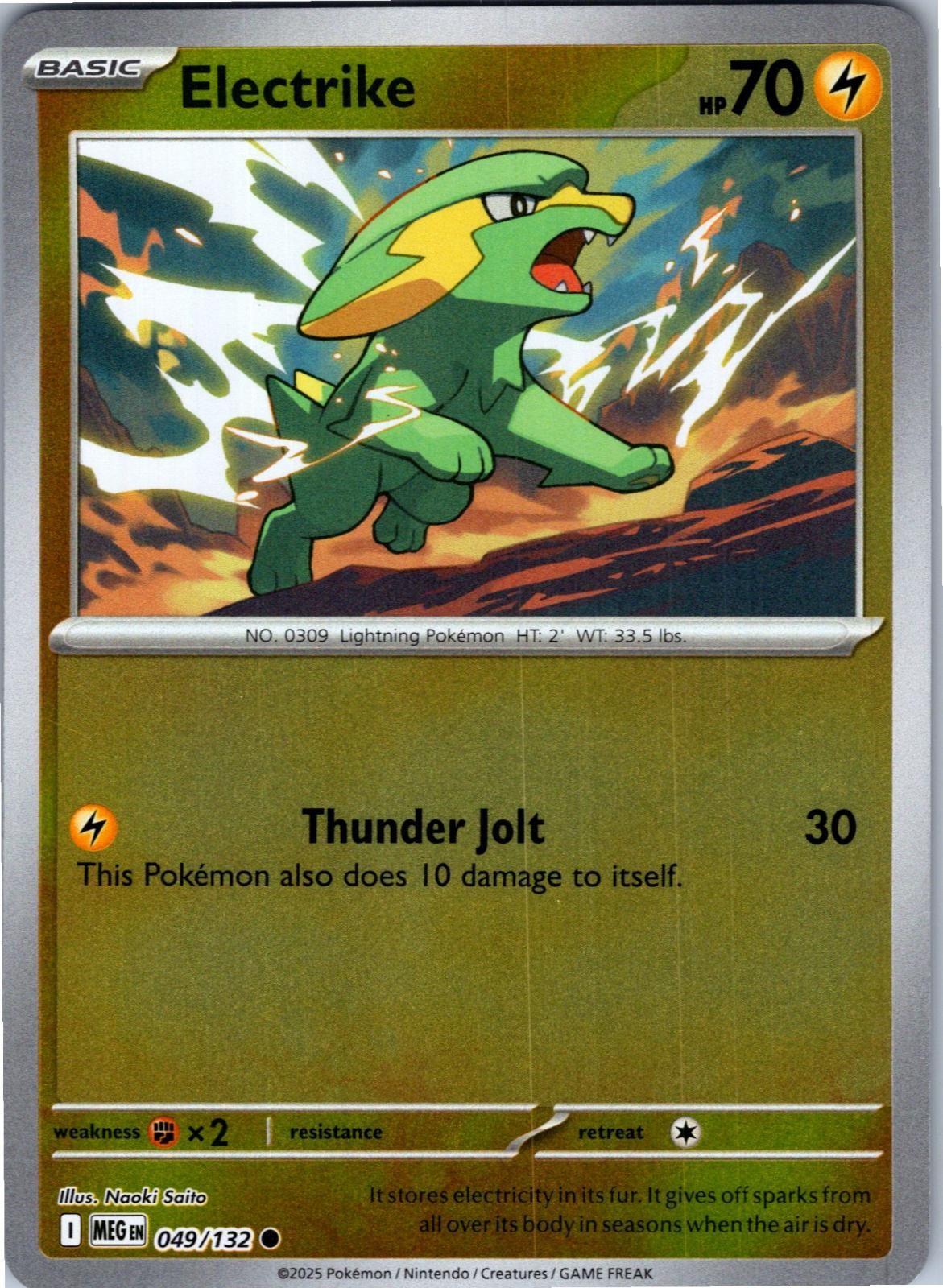 Electrike 049/132 Common Mega Evolution Pokemon Lightly Played