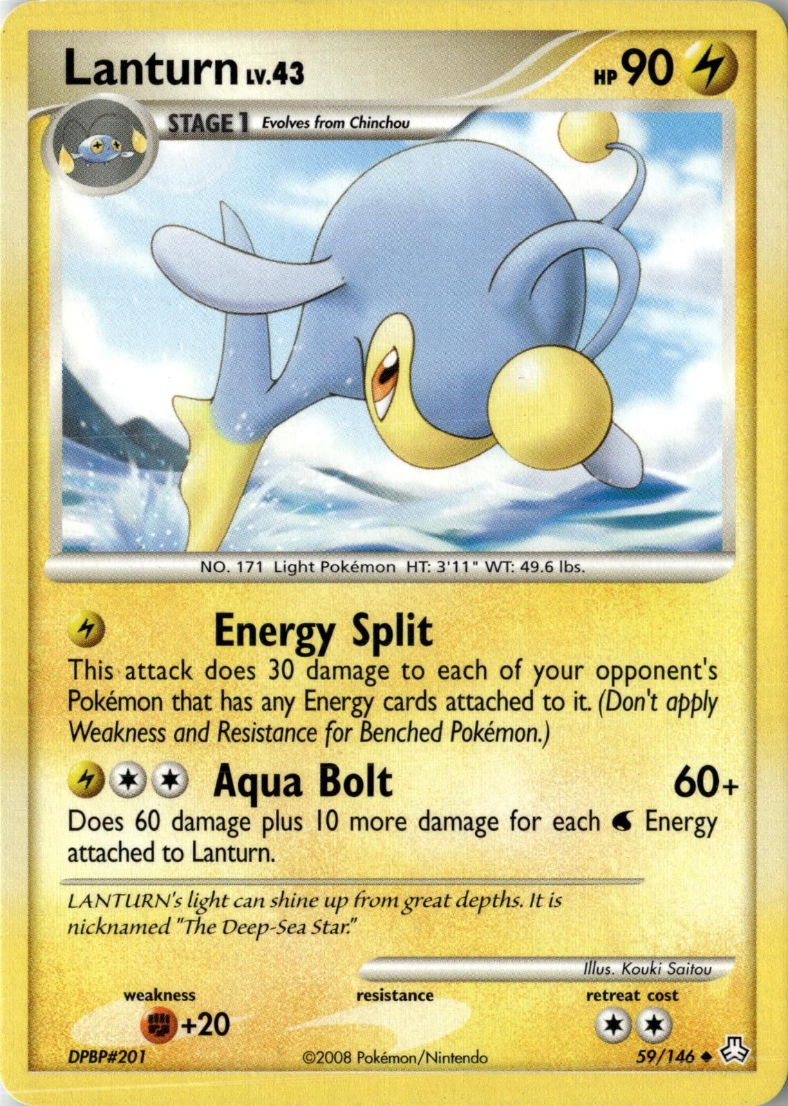 2008 POKEMON LANTURN 59/146 UNCOMMON LEGENDS AWAKENED NEAR MINT