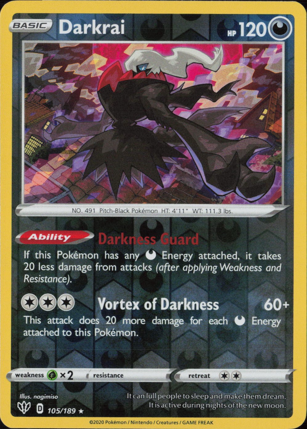 Darkrai (Cosmos Holo) Holo Promo Miscellaneous Cards & Products 105/189 NM